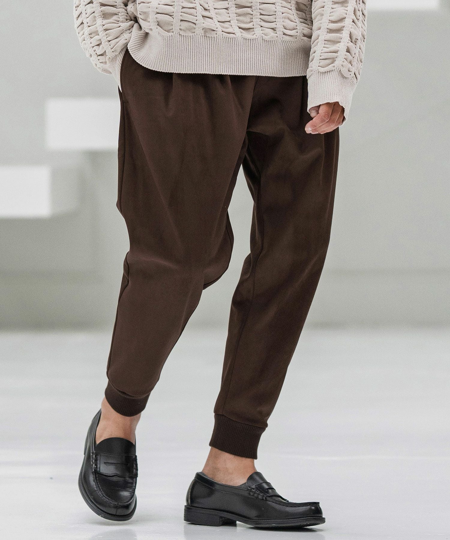 CAMBIO(カンビオ)】Distressed Camouflage Print Sweat Jodhpurs Pants