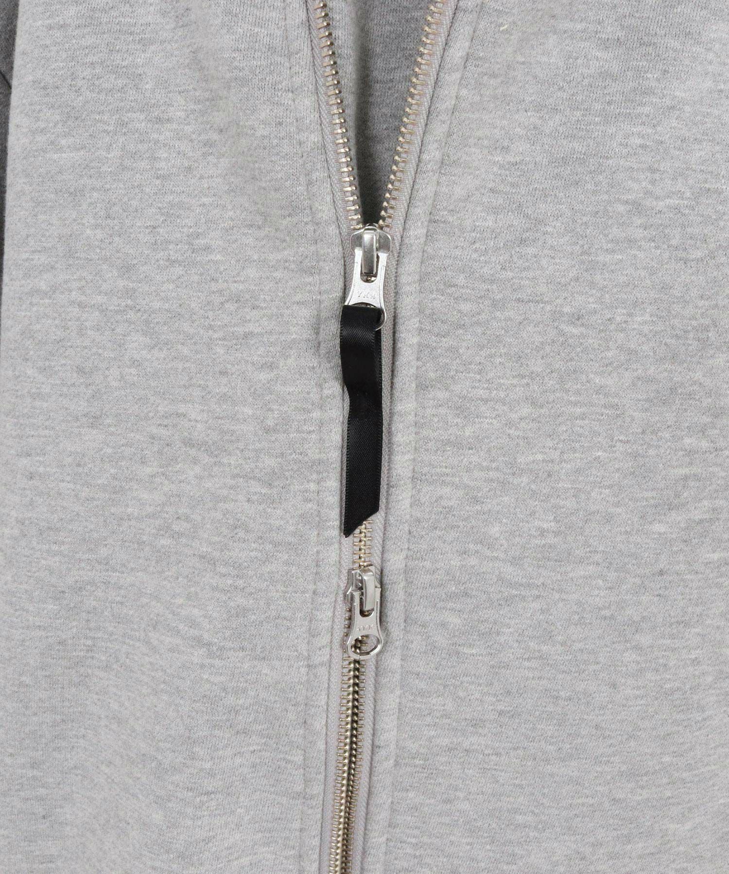 CAMBIO(カンビオ)】Brushed Lining Sweat Diagonal Zipper Design