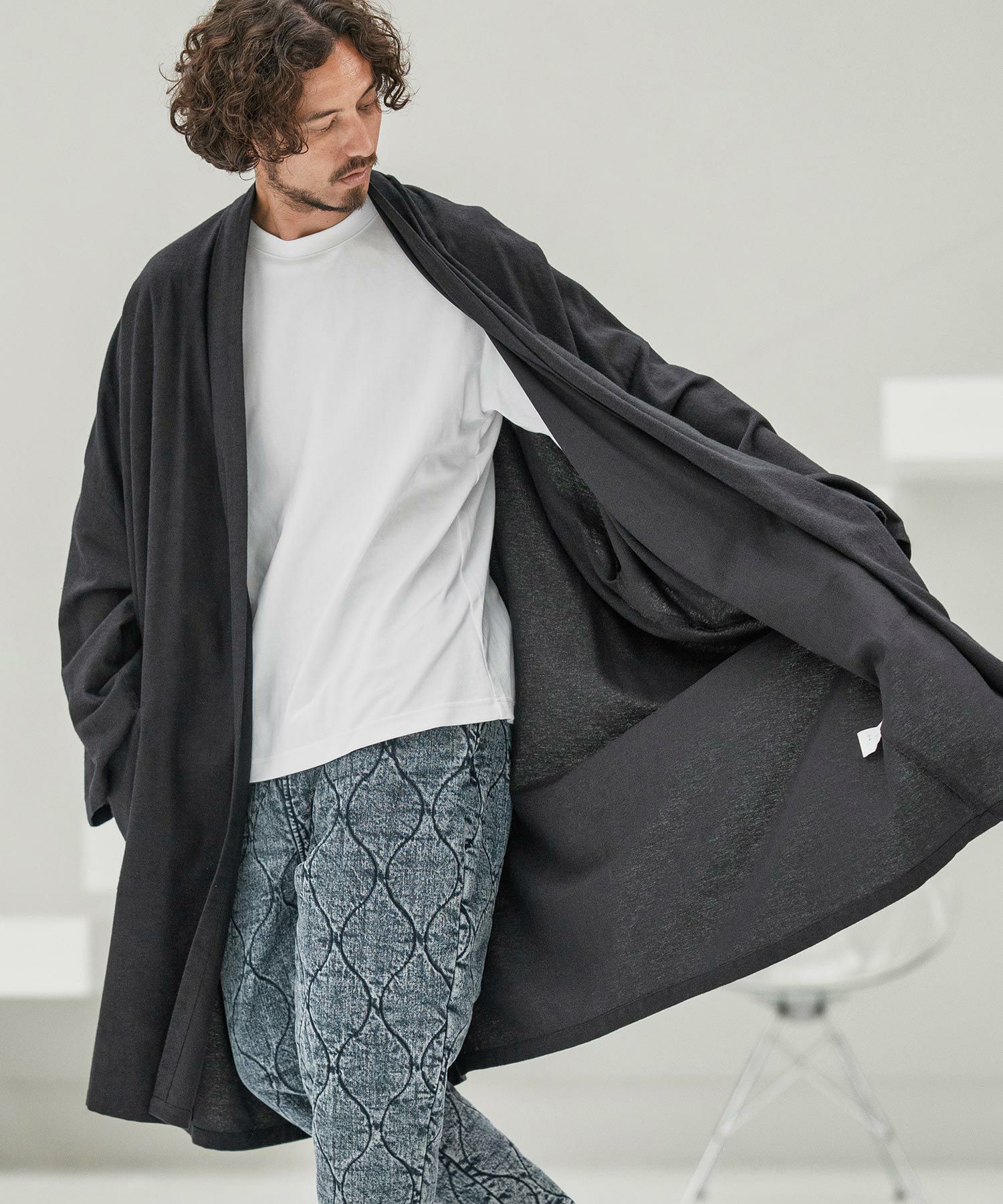 CAMBIO(カンビオ)】Cotton Rayon Brushed KIMONO Like Gown ガウン