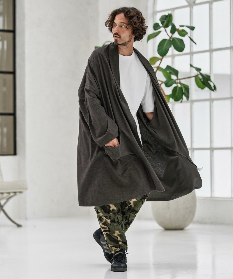 CAMBIO(カンビオ)】Cotton Rayon Brushed KIMONO Like Gown ガウン 