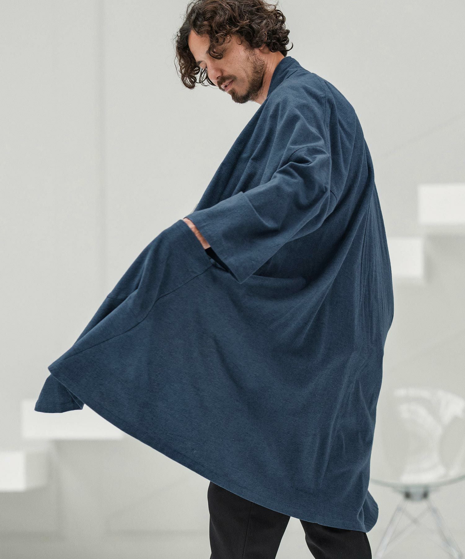 CAMBIO(カンビオ)】Cotton Rayon Brushed KIMONO Like Gown ガウン