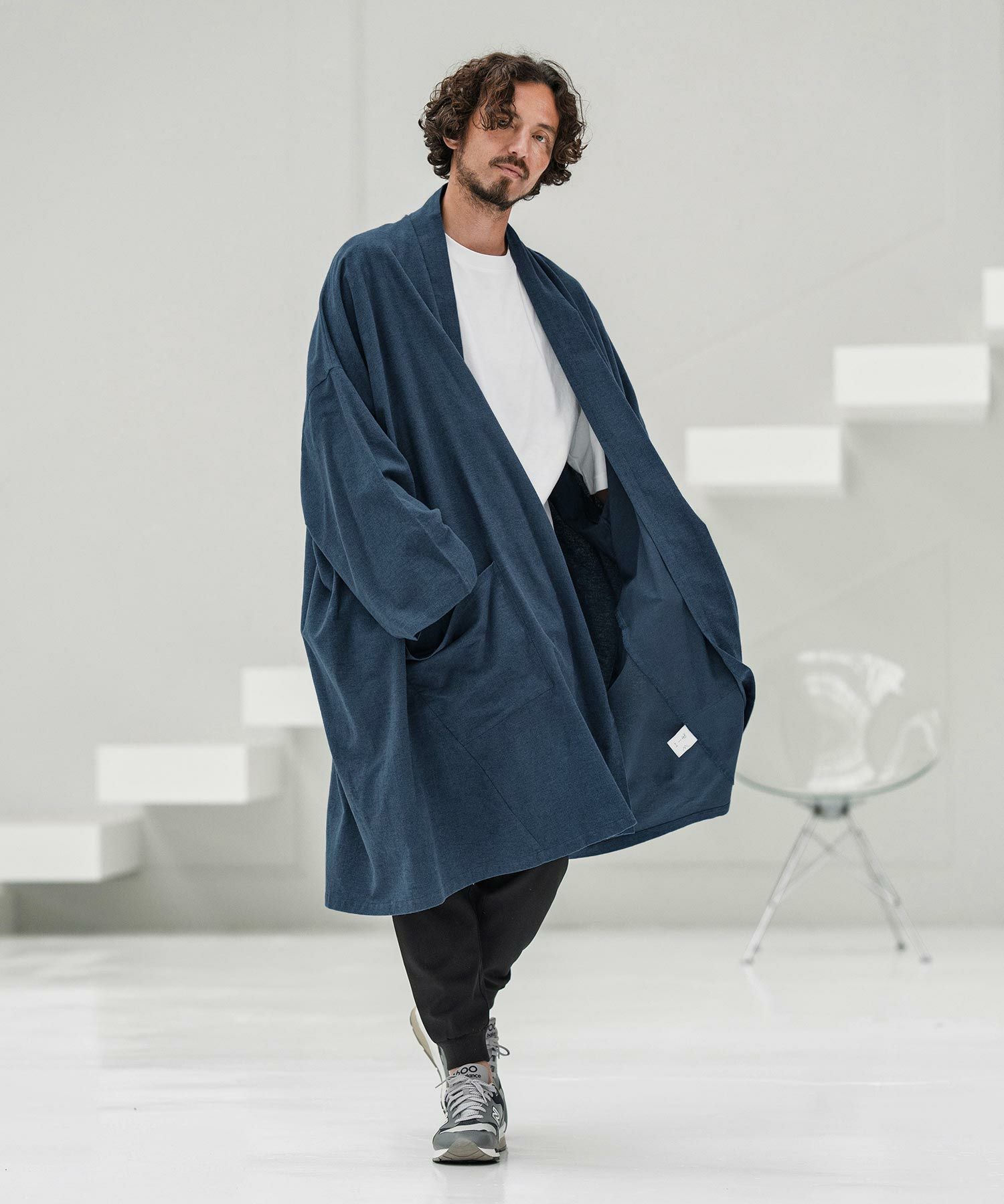 CAMBIO(カンビオ)】Cotton Rayon Brushed KIMONO Like Gown ガウン