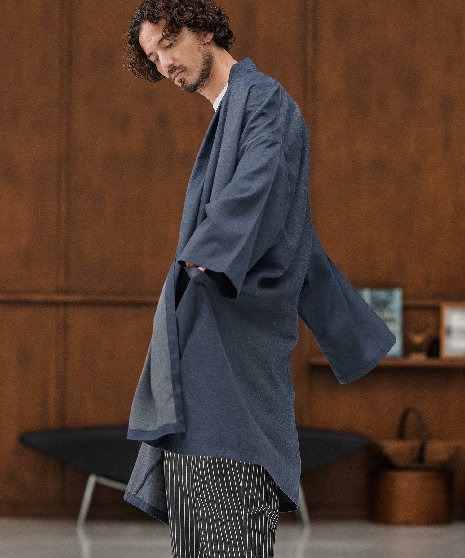CAMBIO(カンビオ)】Chambray KIMONO Like Gown ガウン(A53425cmb