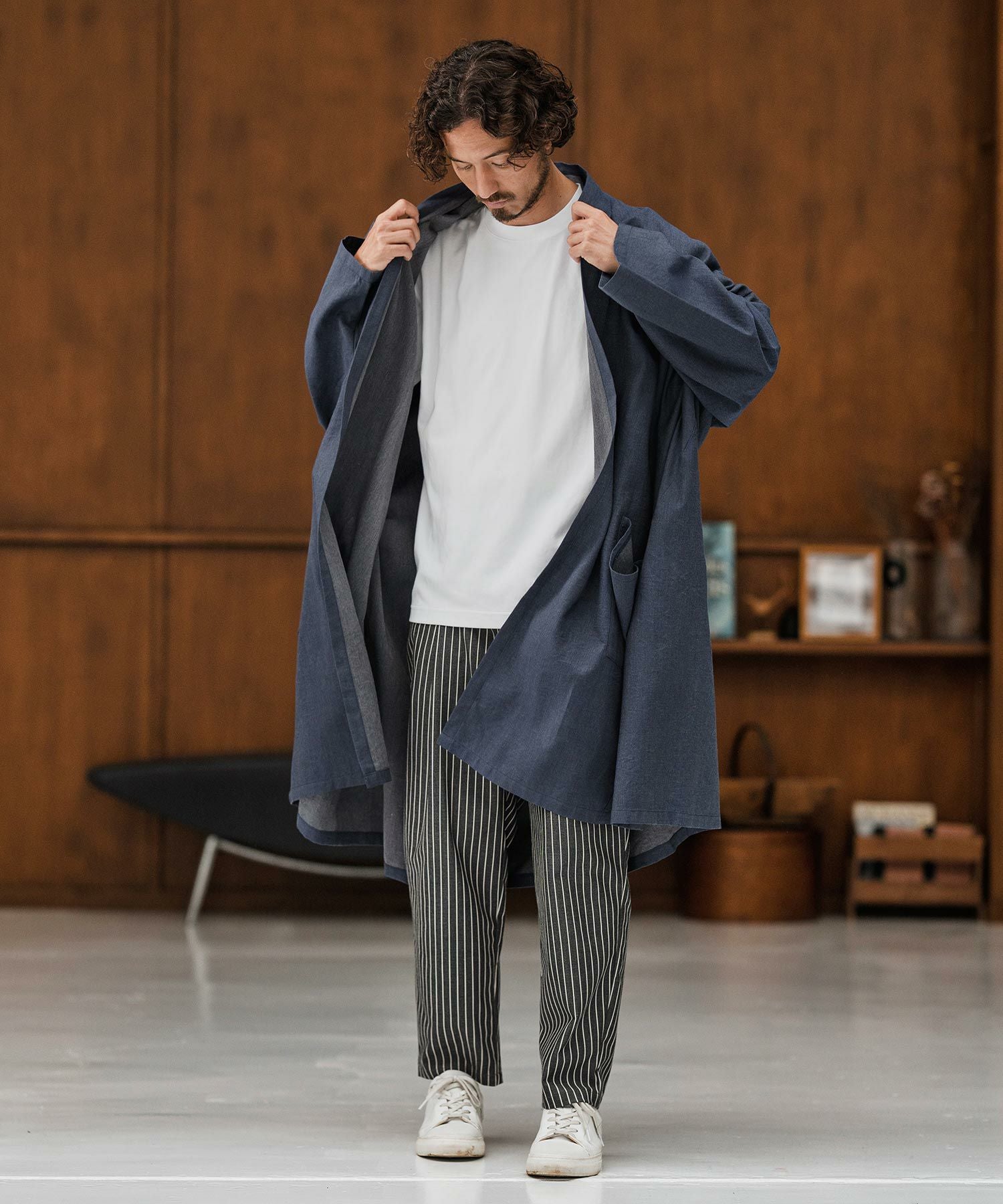 CAMBIO(カンビオ)】Chambray KIMONO Like Gown ガウン(A53425cmb