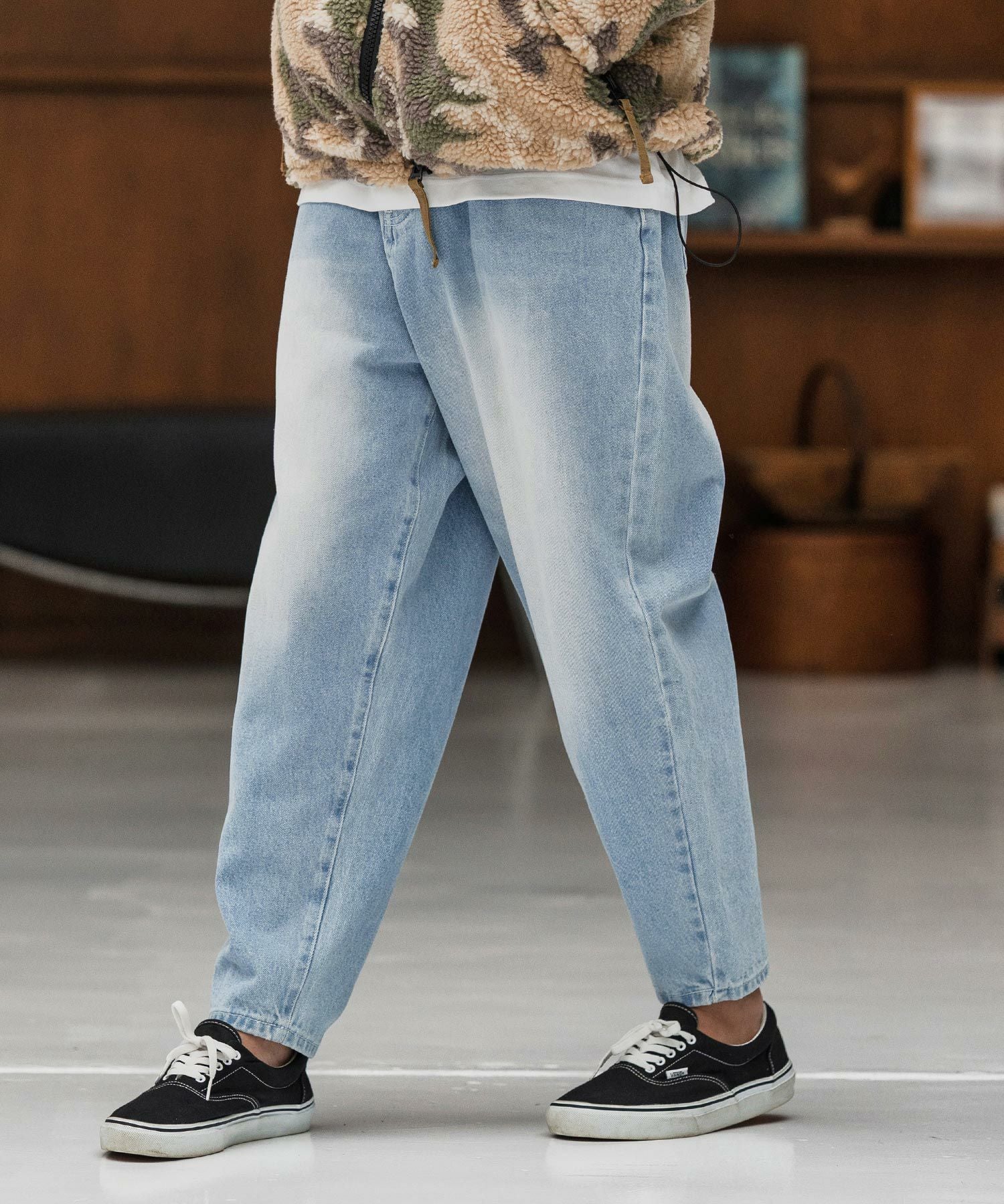 CAMBIO(カンビオ)】Authentic Detail Denim Balloon Silhouette Pants