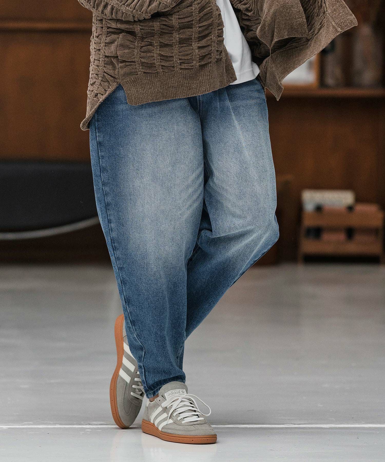 CAMBIO(カンビオ)】Authentic Detail Denim Balloon Silhouette Pants