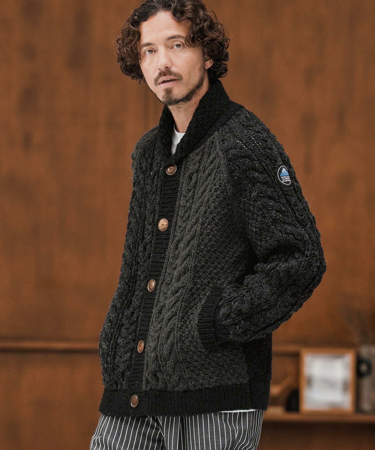 CAMBIO　HIMALAYAN　CLIMBERS 別注　カーディガン CAMBIO(カンビオ)】【HIMALAYAN CLIMBERS HAND-KNIT別注】手編み色