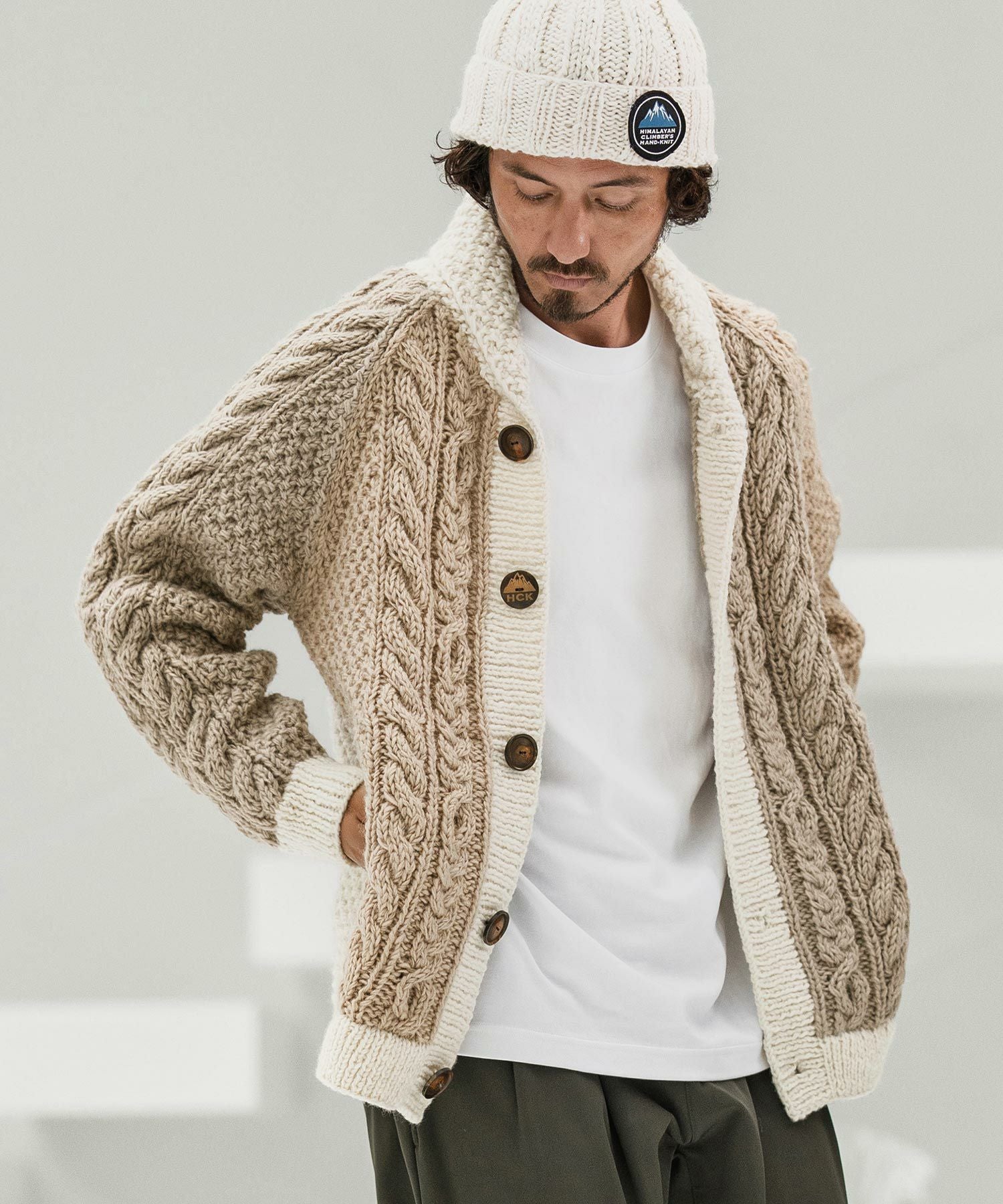CAMBIO(カンビオ)】【HIMALAYAN CLIMBERS HAND-KNIT別注】手編み色