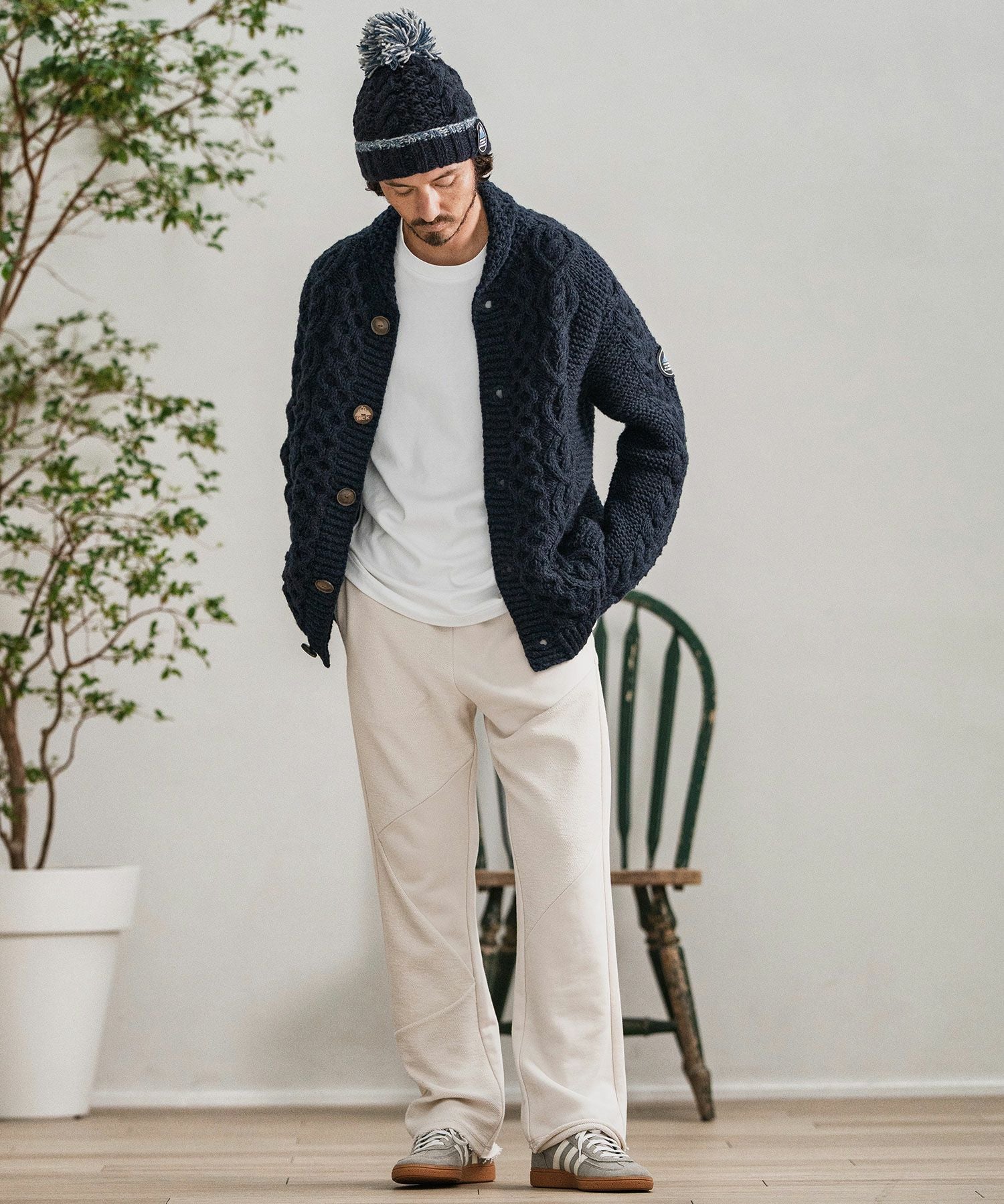 CAMBIO(カンビオ)】【HIMALAYAN CLIMBERS HAND-KNIT別注】手編み