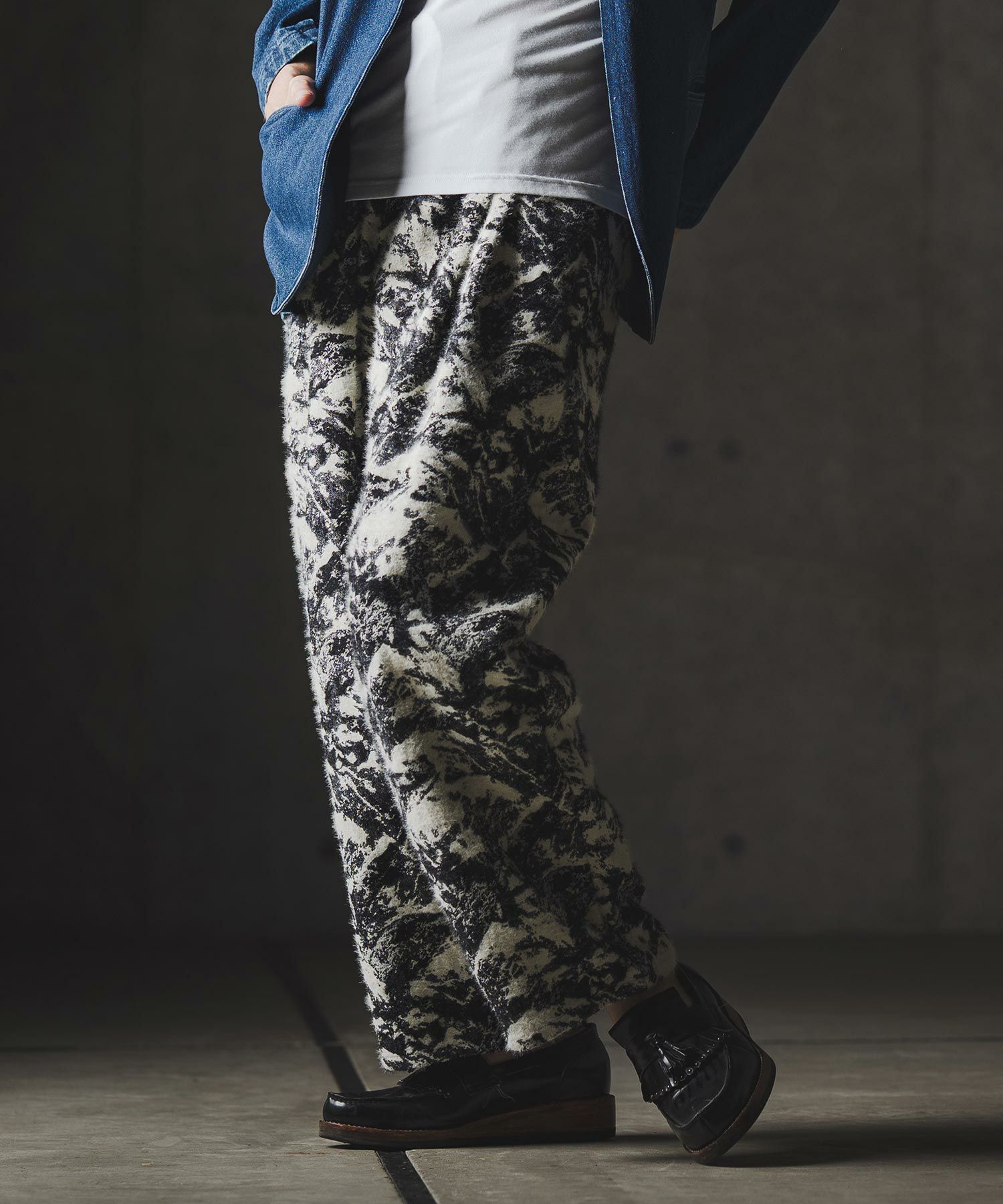 30%OFF【GLIMCLAP(グリムクラップ)】Triple-pleated trousers-Brushed