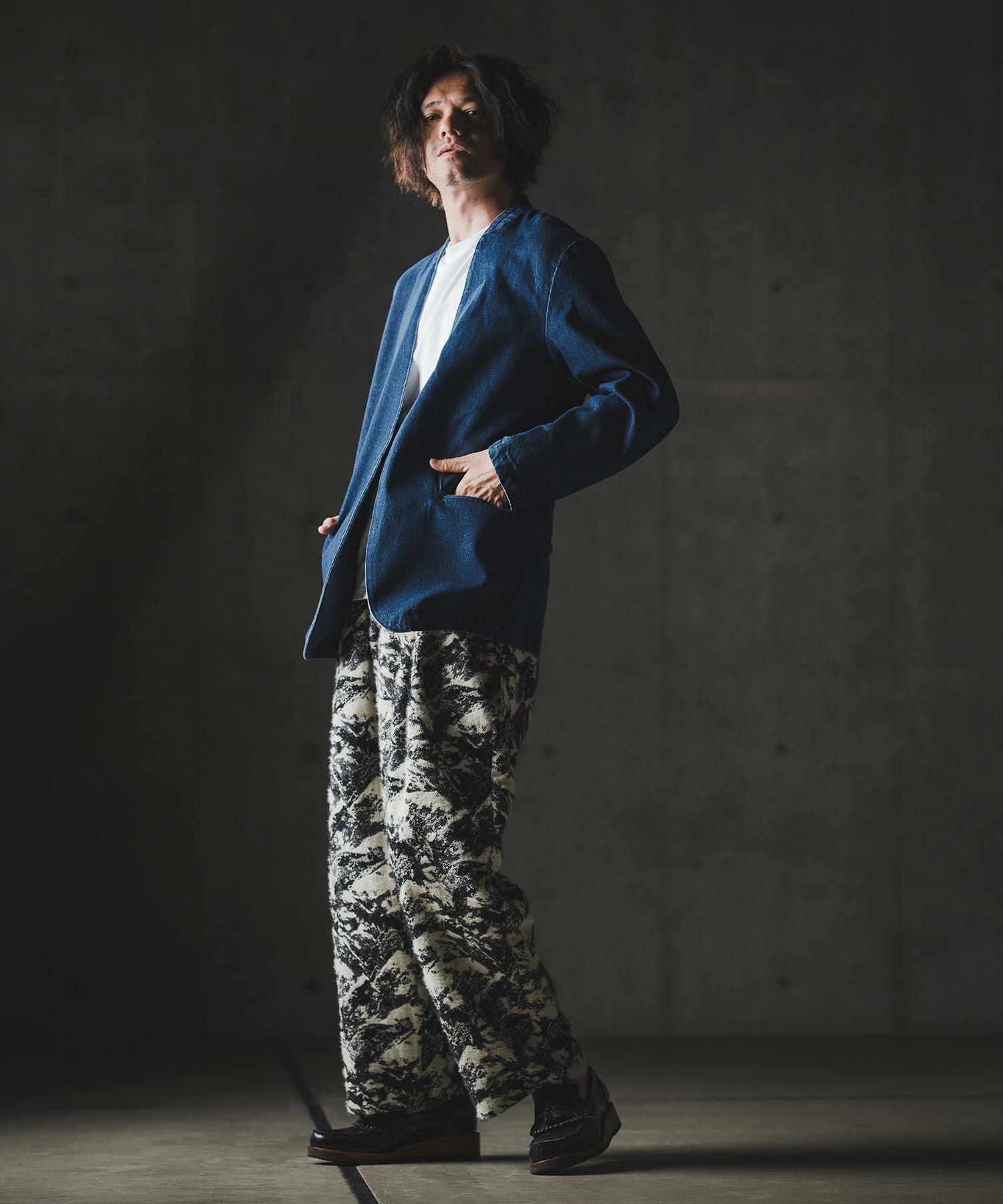 30%OFF【GLIMCLAP(グリムクラップ)】Triple-pleated trousers-Brushed