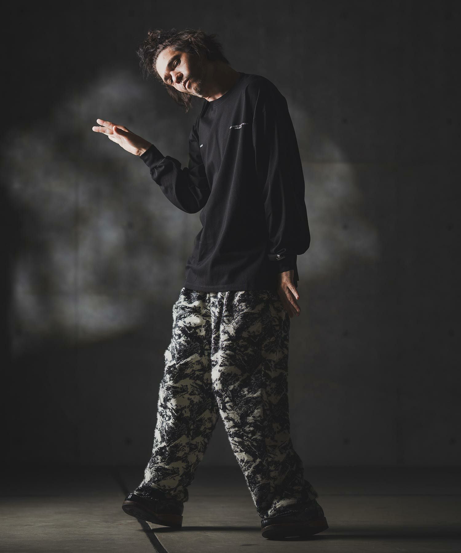 30%OFF【GLIMCLAP(グリムクラップ)】Triple-pleated trousers-Brushed