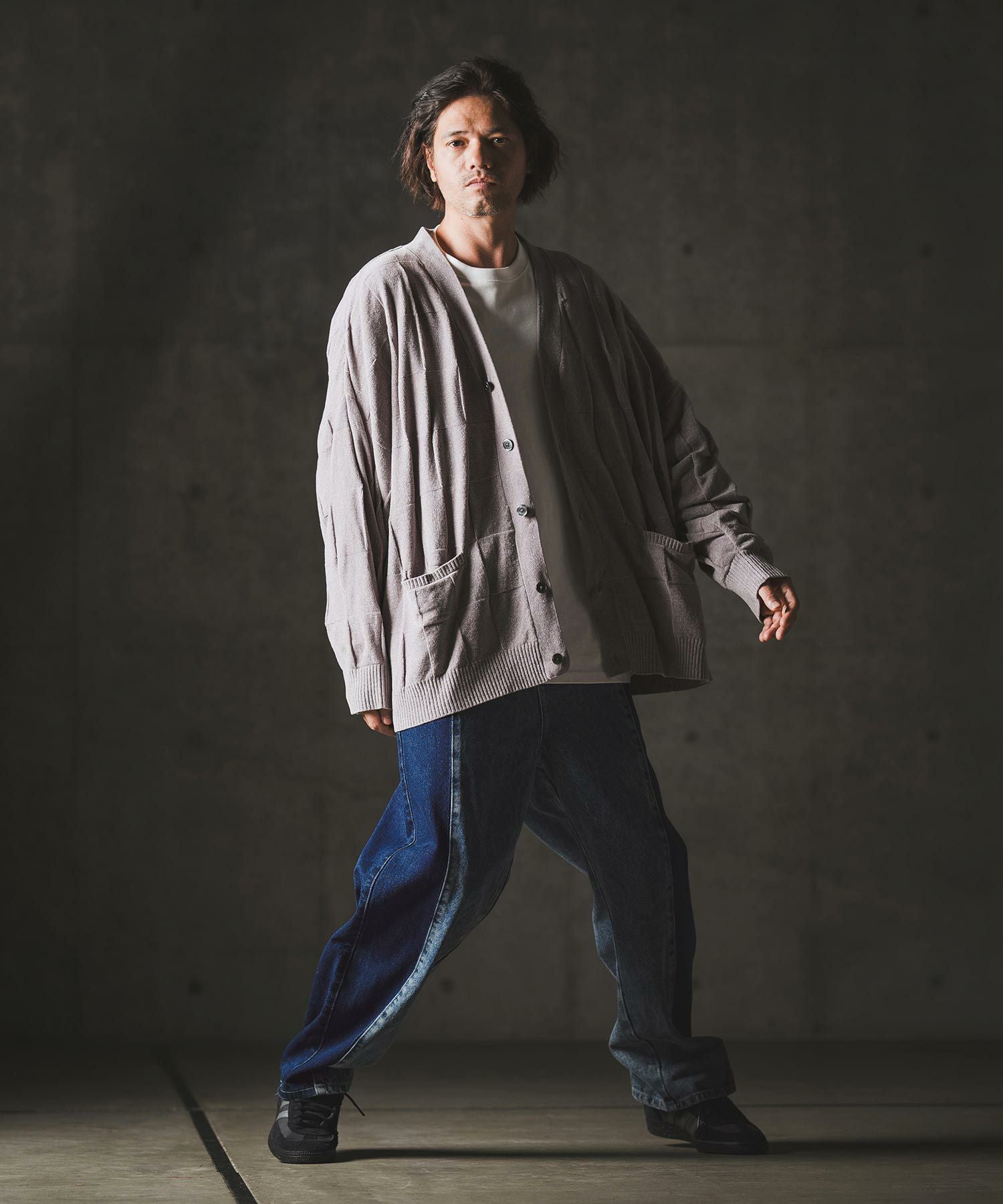 50%OFF【GLIMCLAP(グリムクラップ)】Denim wide-leg trousers
