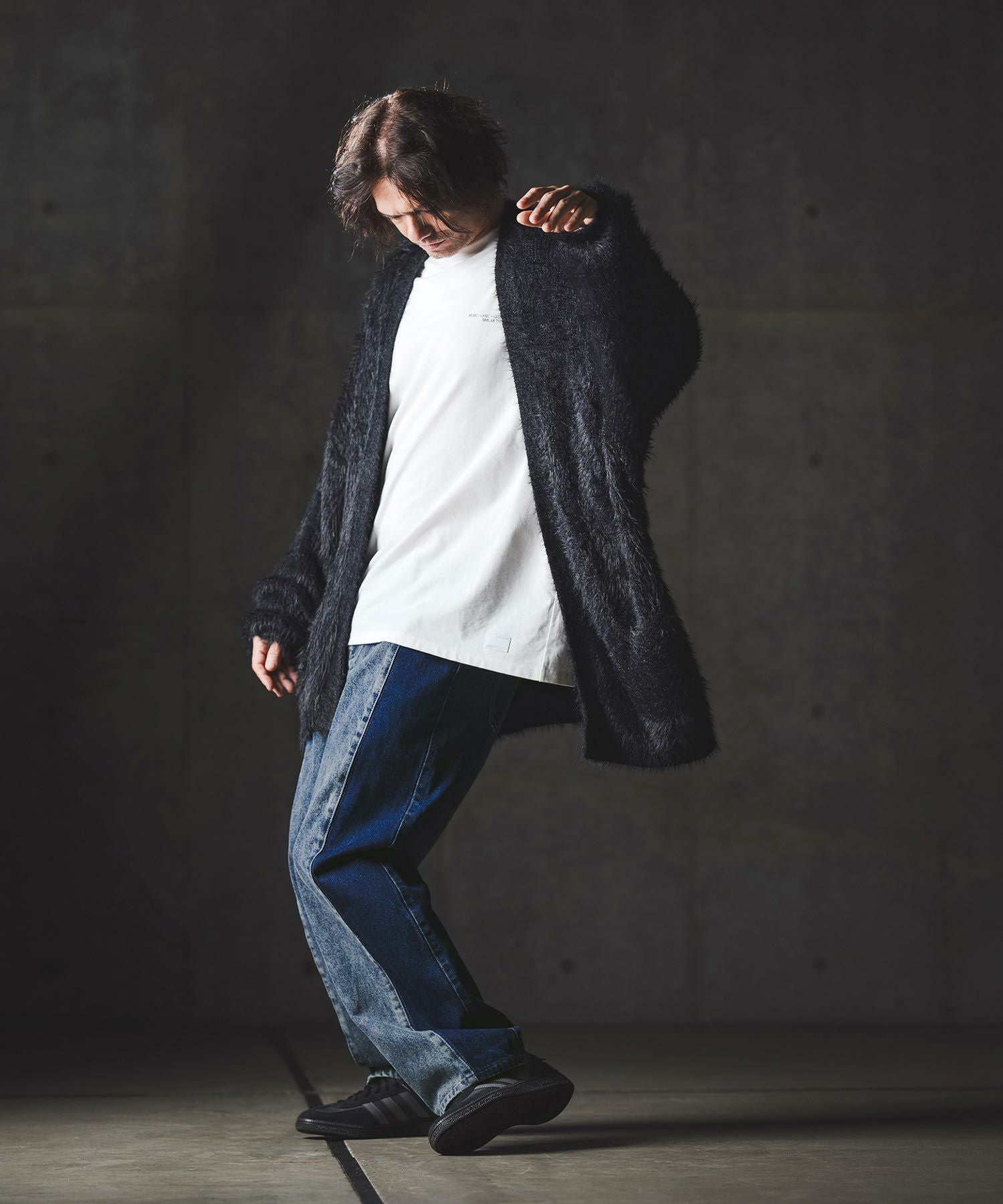 50%OFF【GLIMCLAP(グリムクラップ)】Denim wide-leg trousers