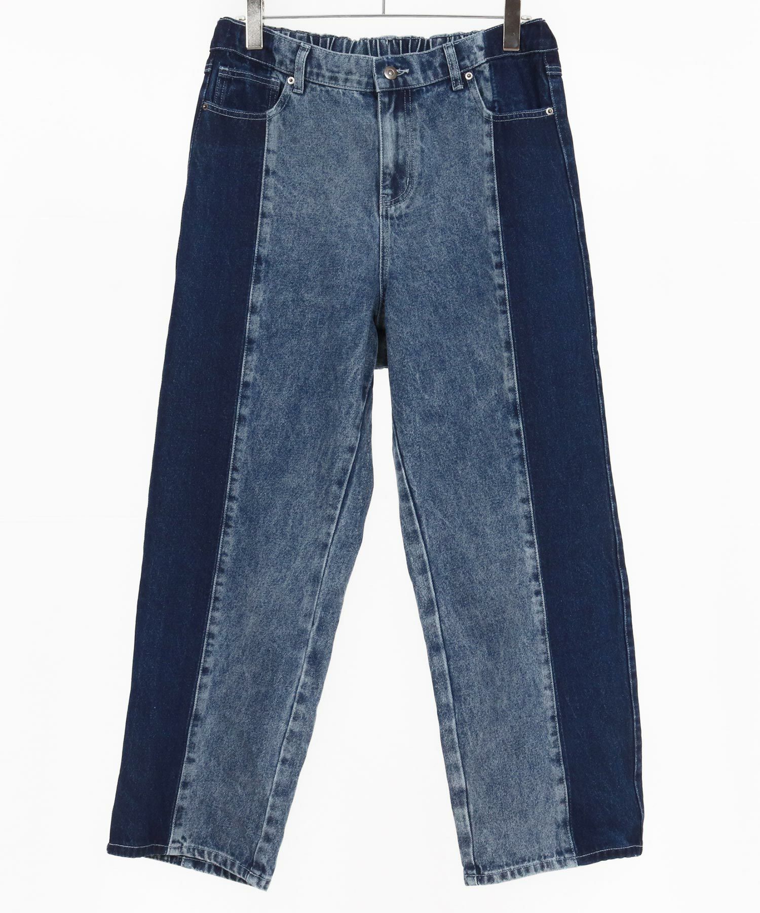 GLIMCLAP(グリムクラップ)】Denim wide-leg trousers-Reconstructed