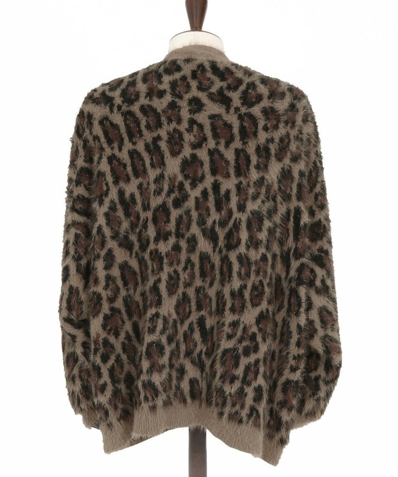 GLIMCLAP(グリムクラップ)】Minimai detail cardigan -Leopard feather 