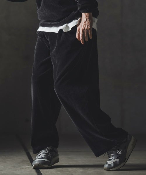 GLIMCLAP(グリムクラップ)】Velour fabric wide-leg trousers ベロア お値下げ可能！ Melty glow メルティグロー パンツ