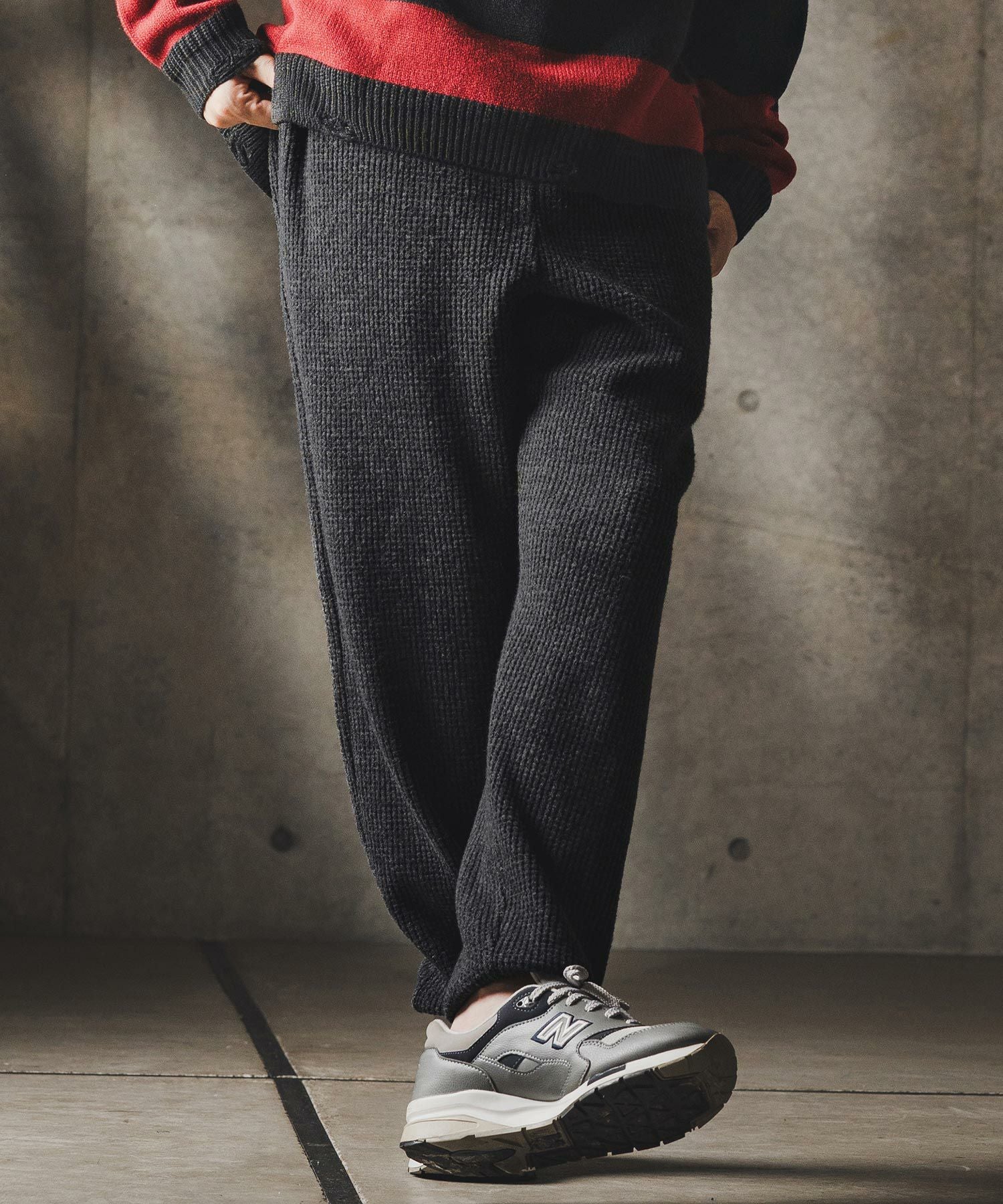 GLIMCLAP(グリムクラップ)】Relax & Slim-fit joggers-Soft brushed GLIMCLAP(グリムクラップ)】Relax & Slim-fit joggers-Soft brushed