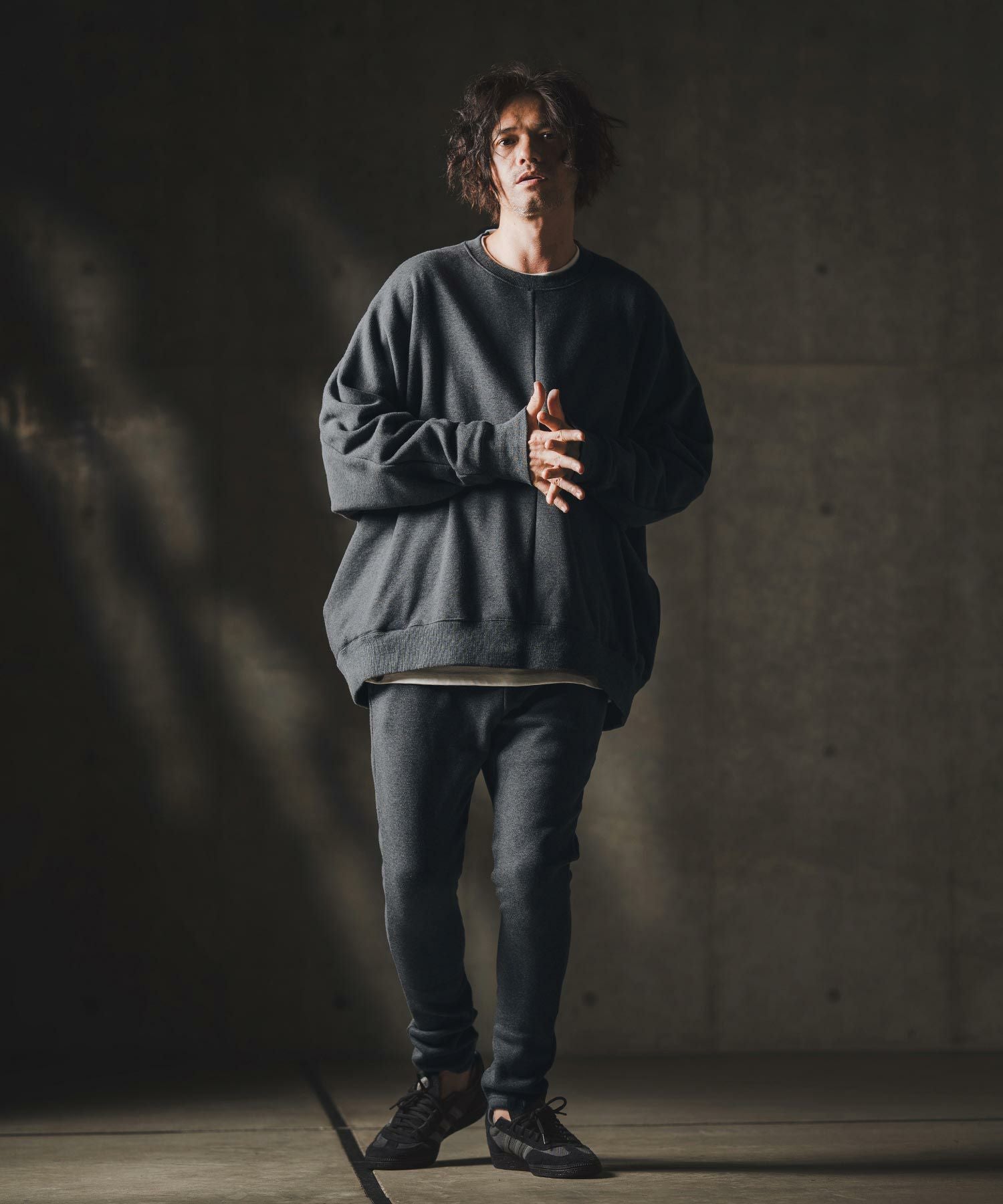 GLIMCLAP(グリムクラップ)】Dolman sleeve detail pullover-Bonded