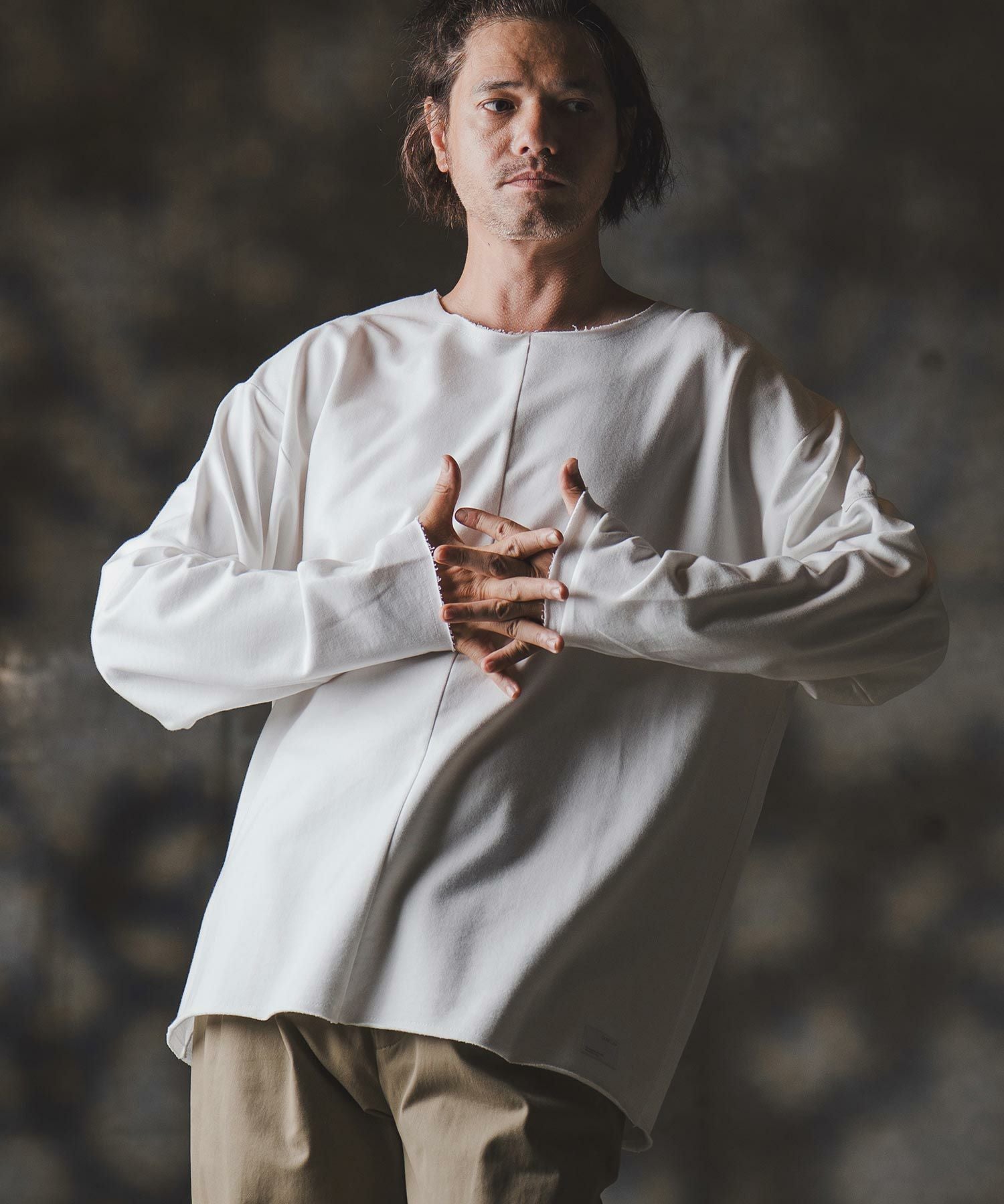 GLIMCLAP(グリムクラップ)】Boxy silhouette long sleeve T-shirt-Mini