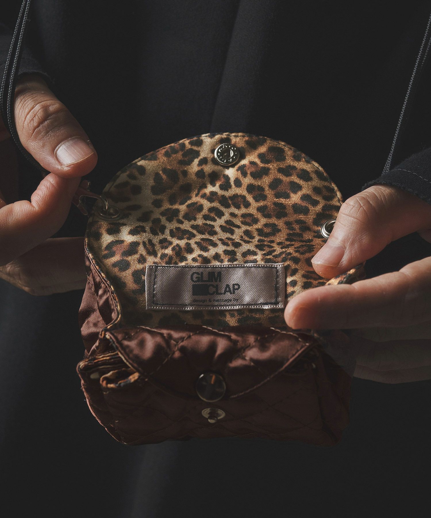 GLIMCLAP(グリムクラップ)】Two pockets design mini bag-Mini diamond