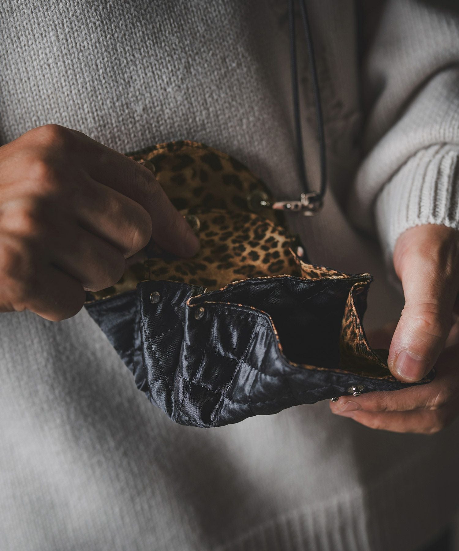 GLIMCLAP(グリムクラップ)】Two pockets design mini bag-Mini diamond