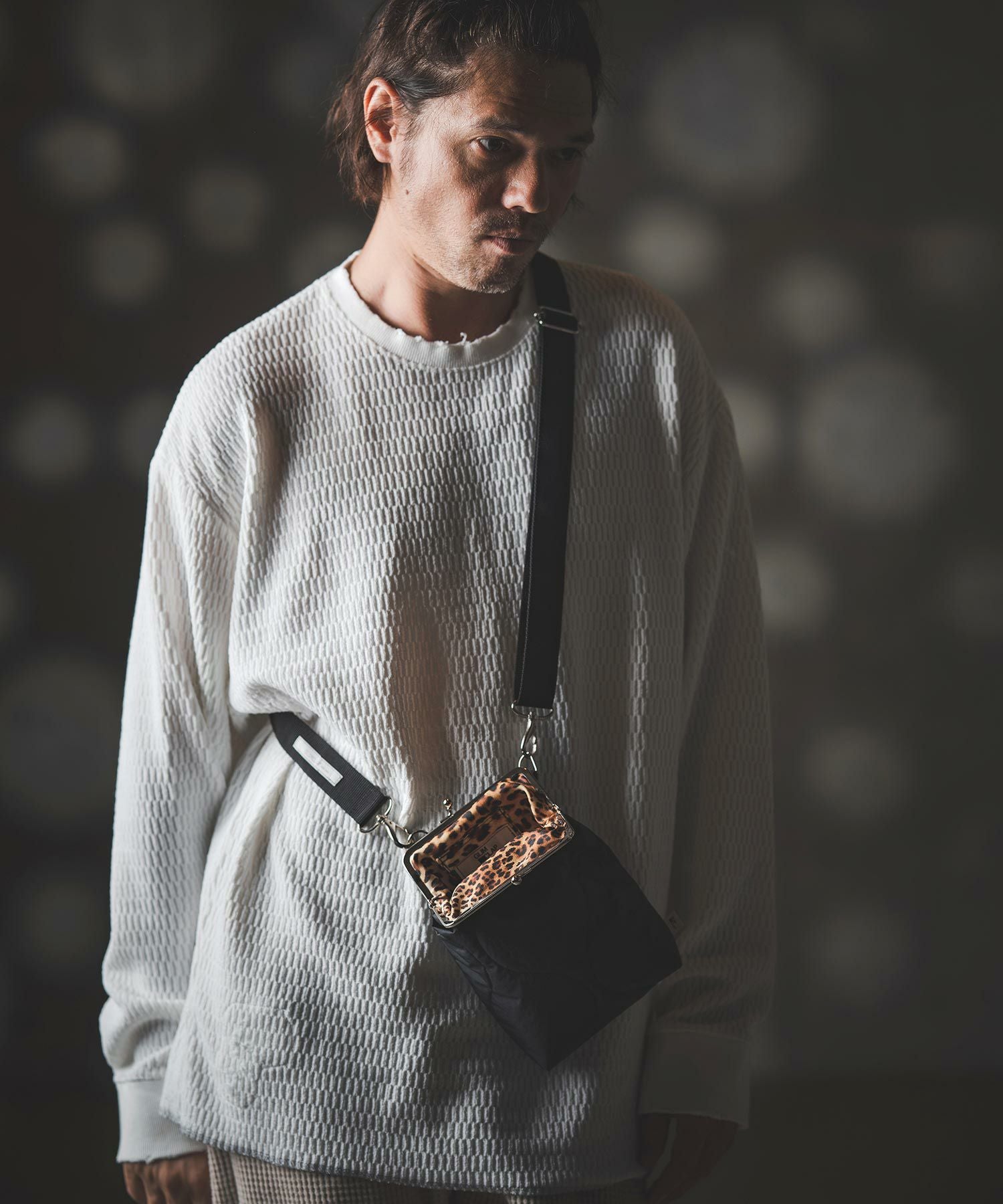 グリムクラップ　ミニポーチ GLIMCLAP(グリムクラップ)】Nylon Twill Two Pockets Design Mini Bag