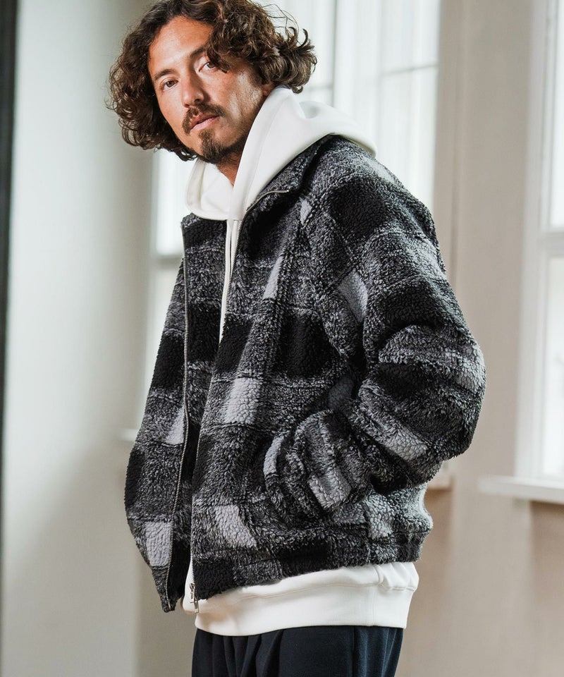 Magine(マージン)】Boa Fleece Stand Collar Jacket ボアジャケット 