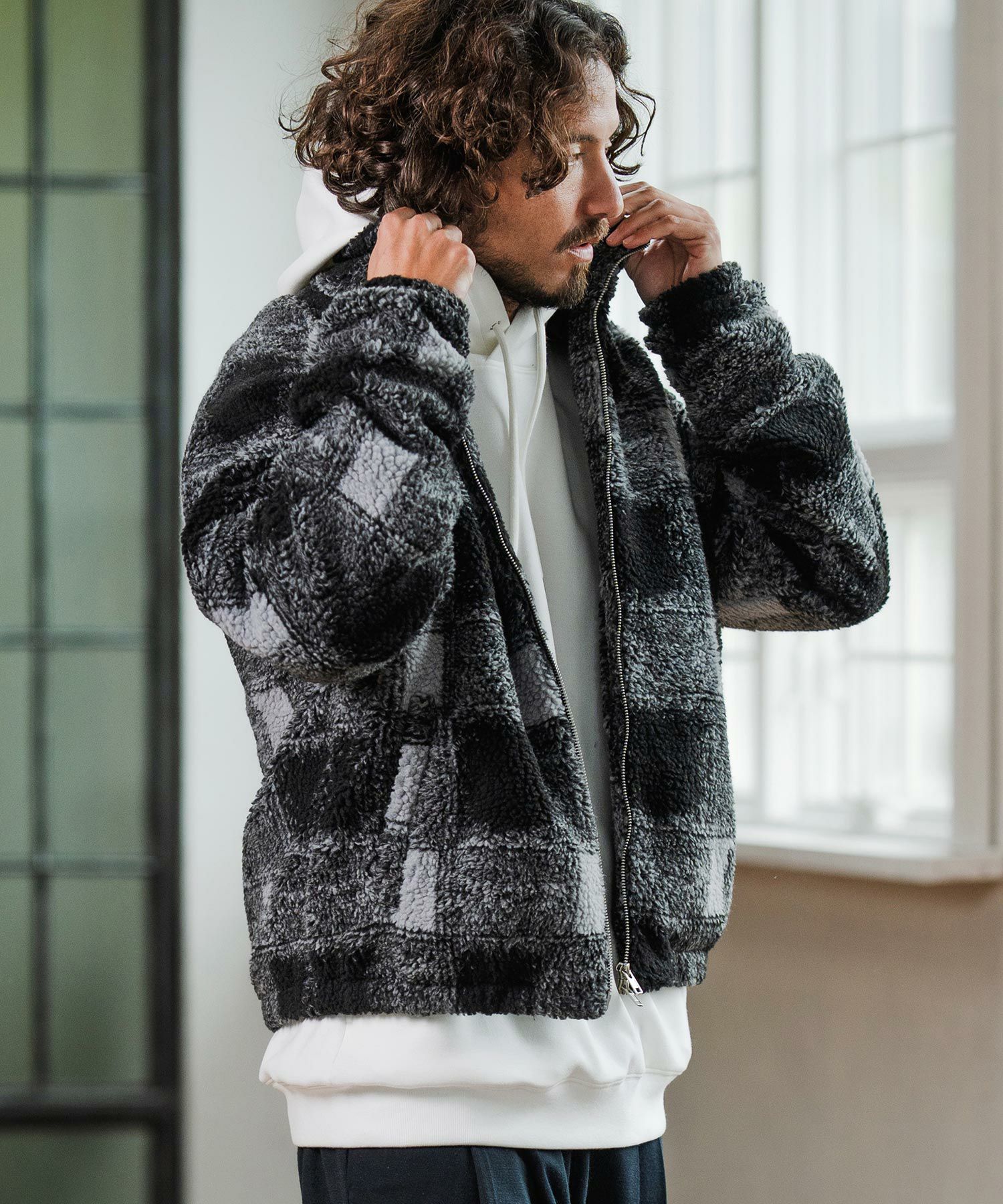 Magine(マージン)】Boa Fleece Stand Collar Jacket ボアジャケット