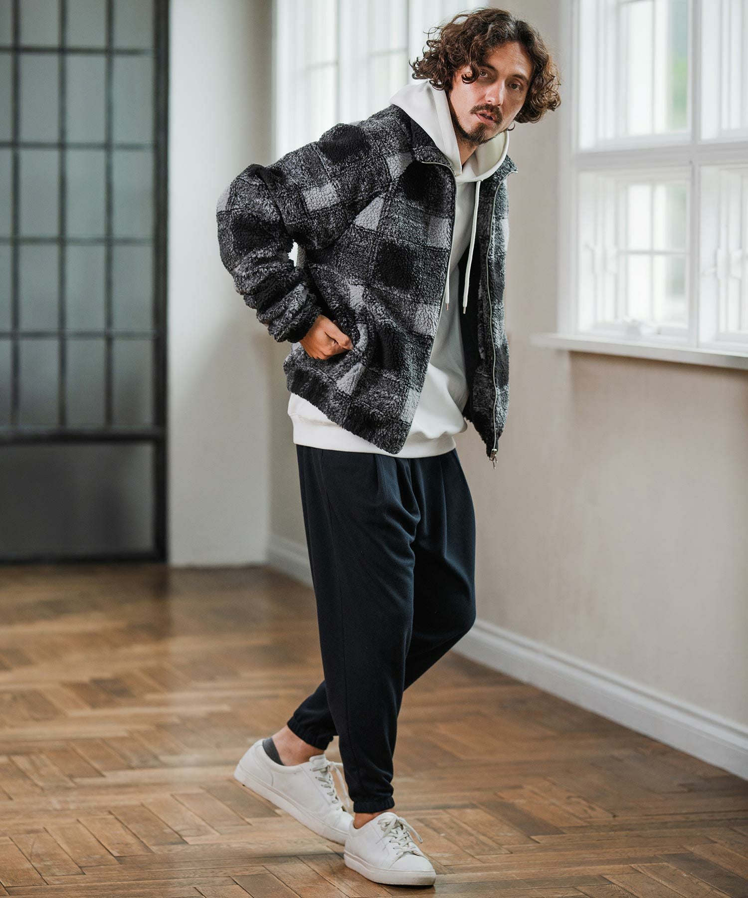 Magine(マージン)】Boa Fleece Stand Collar Jacket ボアジャケット