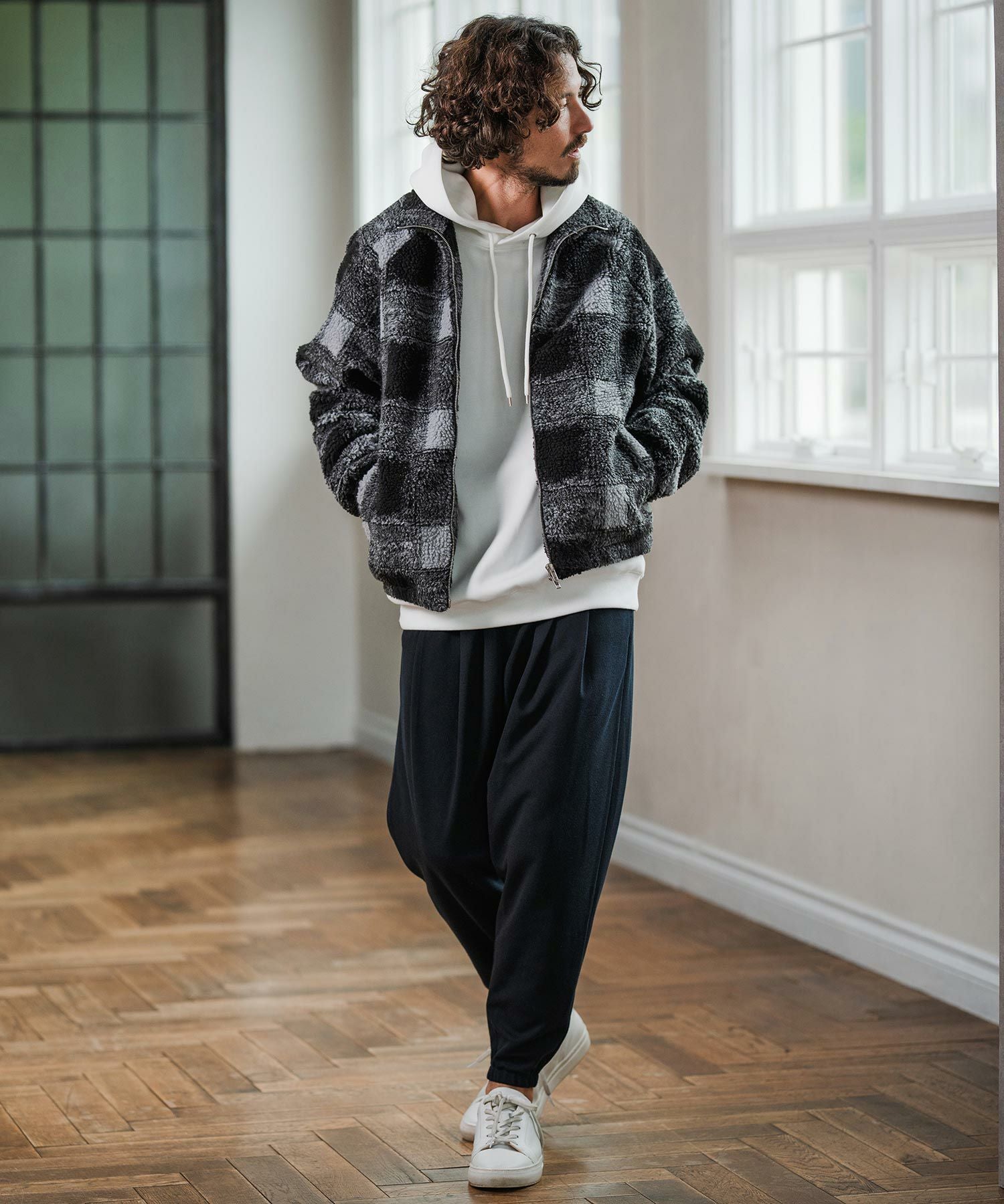 Magine(マージン)】Boa Fleece Stand Collar Jacket ボアジャケット