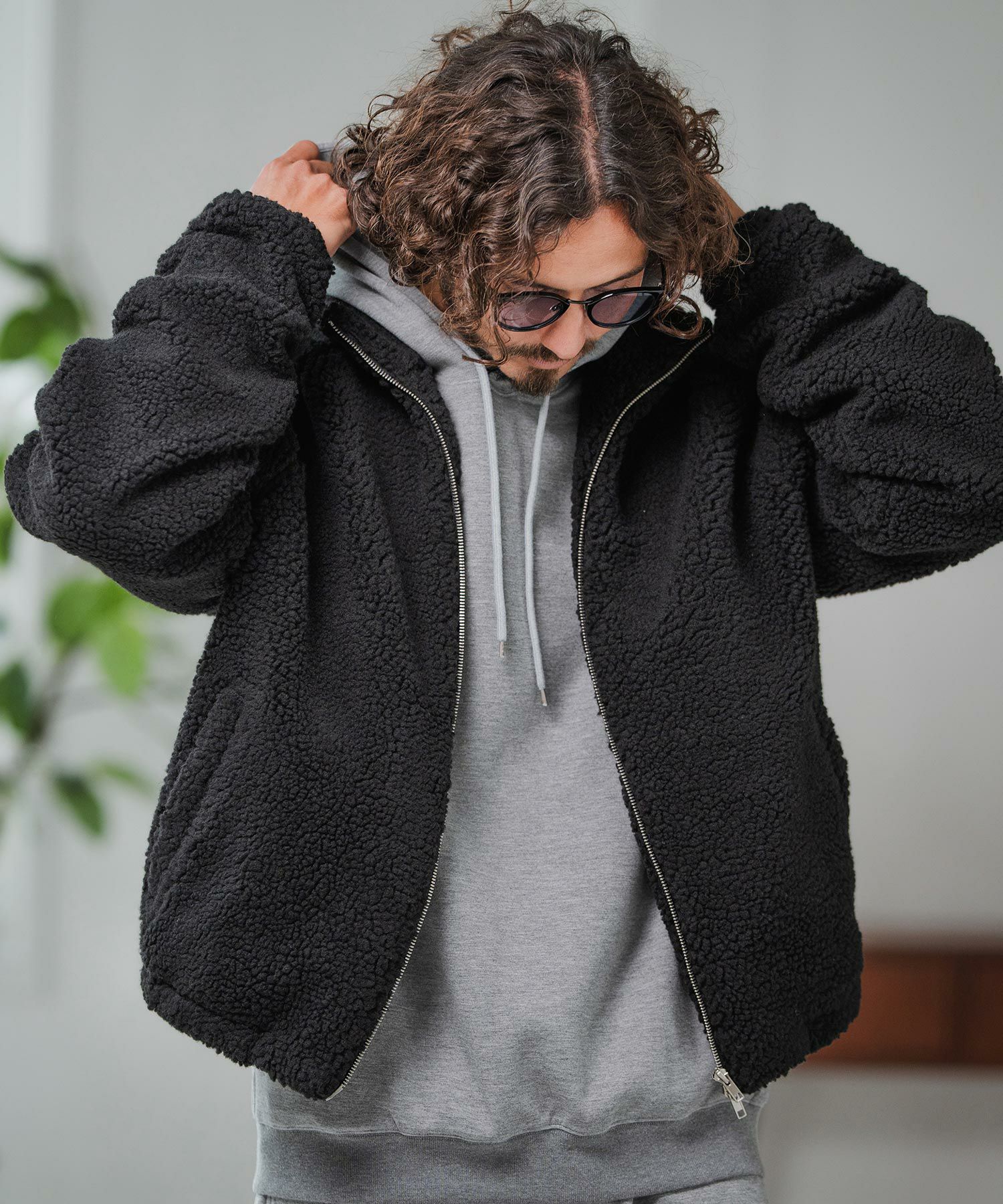 Magine(マージン)】Boa Fleece Stand Collar Jacket ボアジャケット