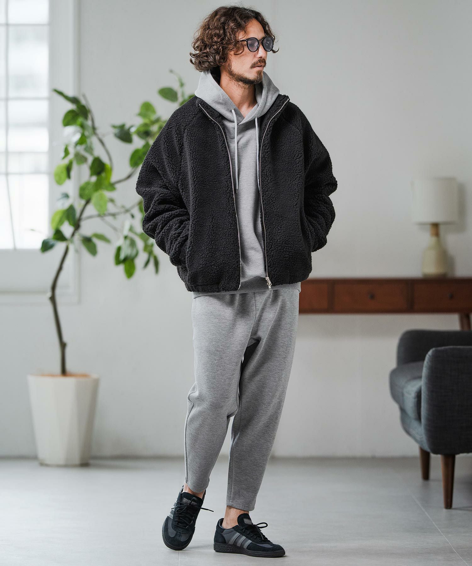 Magine(マージン)】Boa Fleece Stand Collar Jacket ボアジャケット