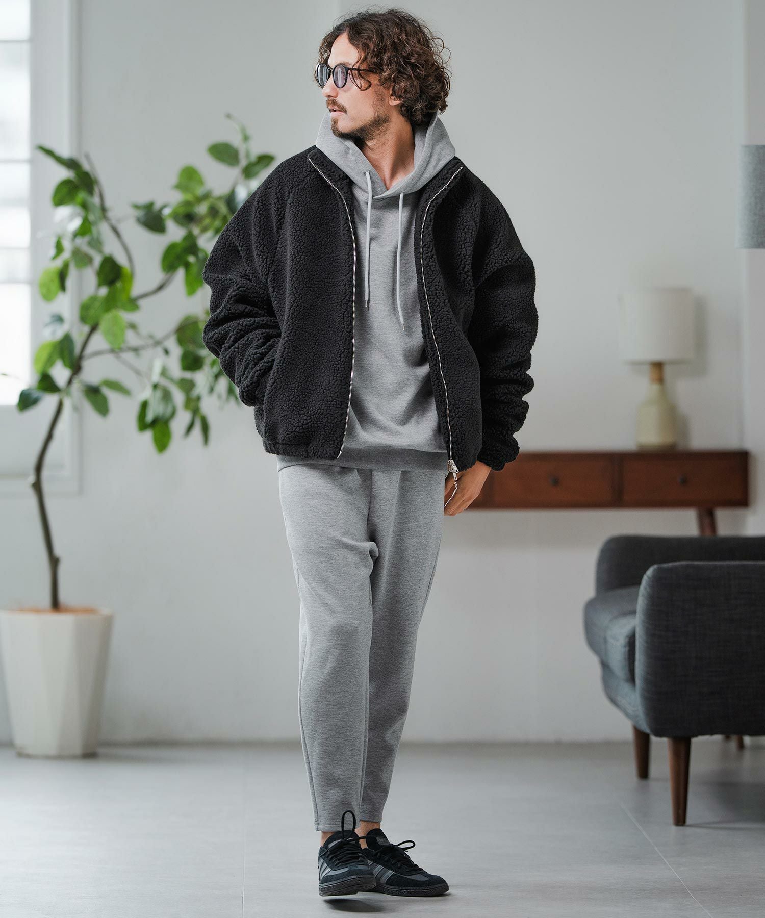 Magine(マージン)】Boa Fleece Stand Collar Jacket ボアジャケット