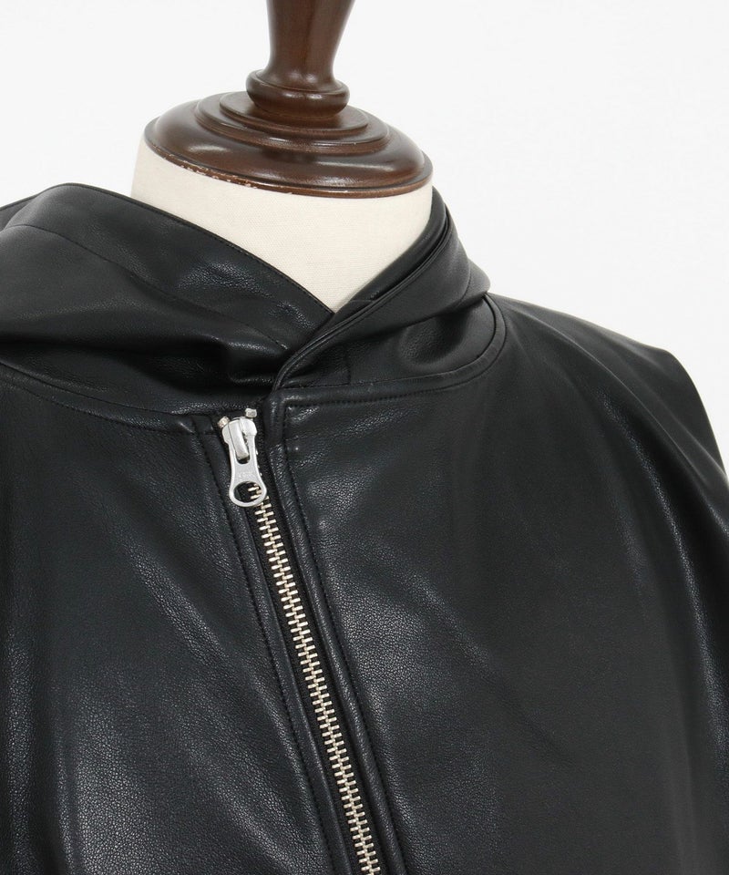 Magine(マージン)】Synthetic Leather Hooded Blouson フーデット 