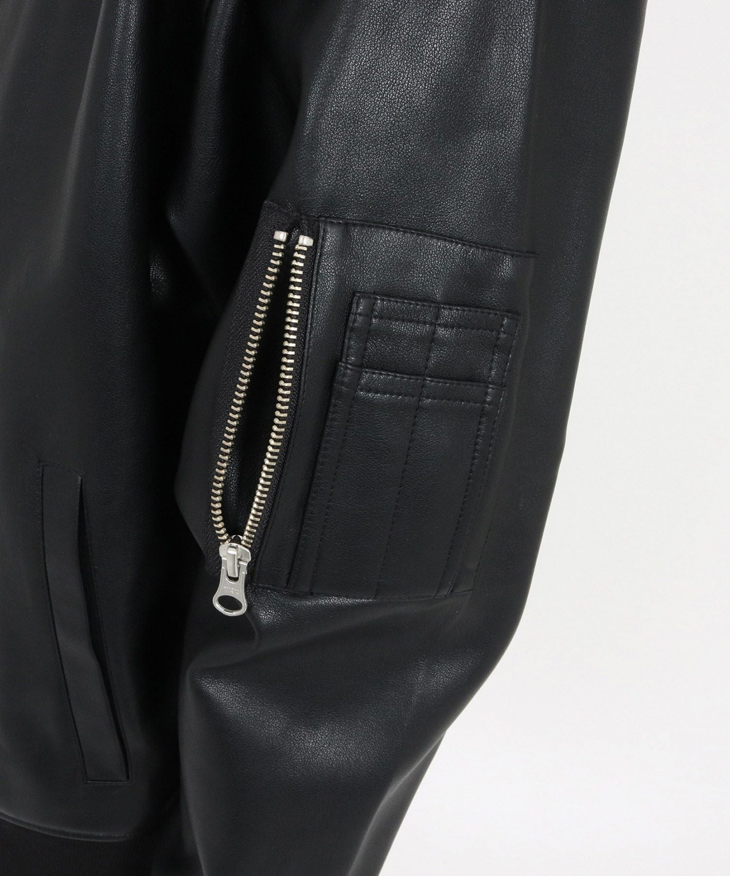 Magine(マージン)】Synthetic Leather Hooded Blouson フーデット