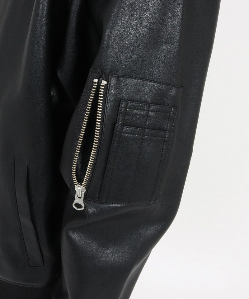 Magine(マージン)】Synthetic Leather Hooded Blouson フーデット 