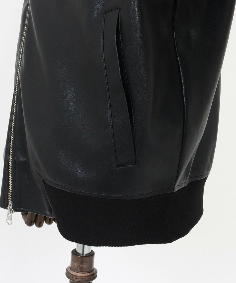 Magine(マージン)】Synthetic Leather Hooded Blouson フーデット 