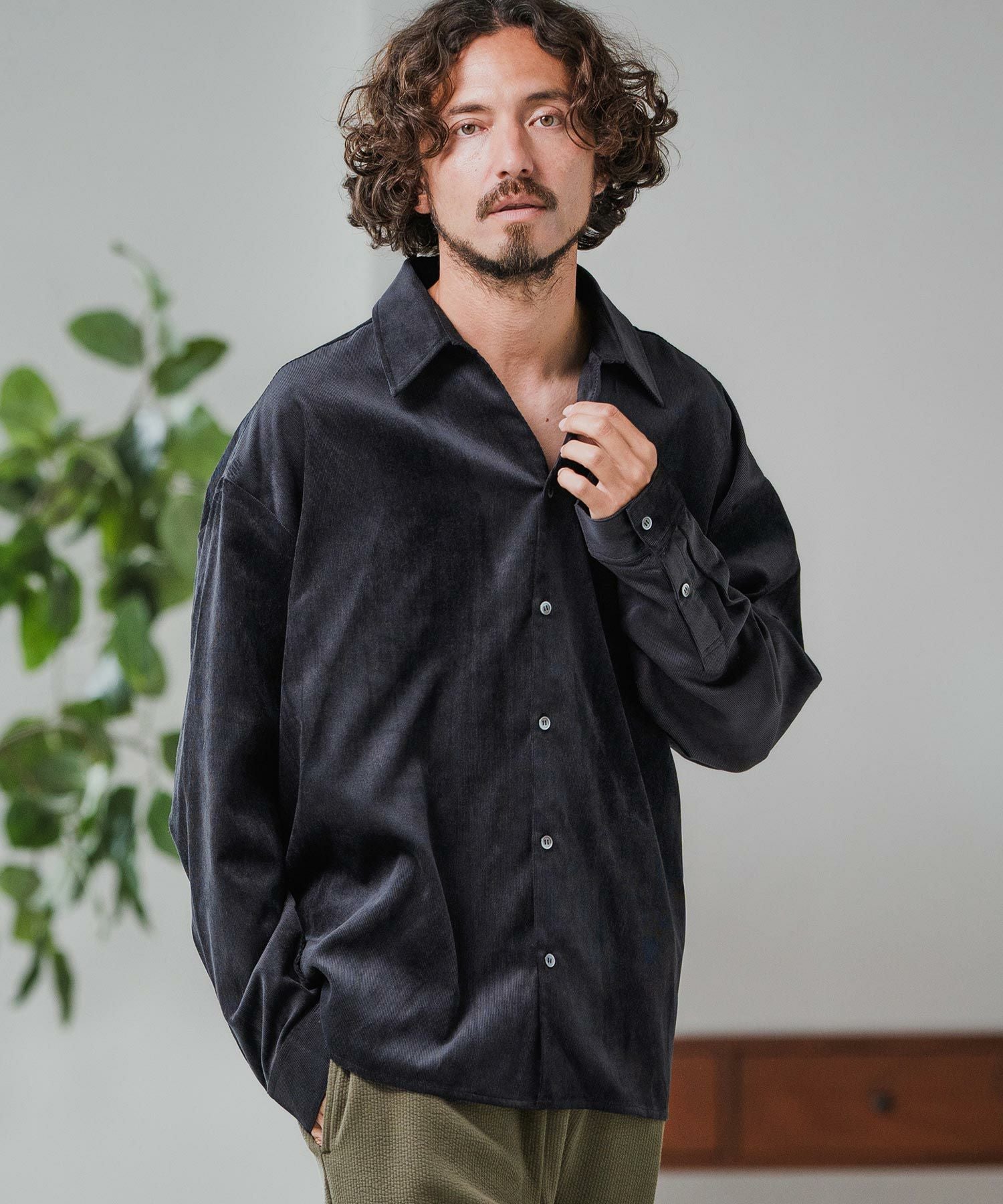 Magine(マージン)】Corduroy Skipper Shirt スキッパーシャツ(MGN-253