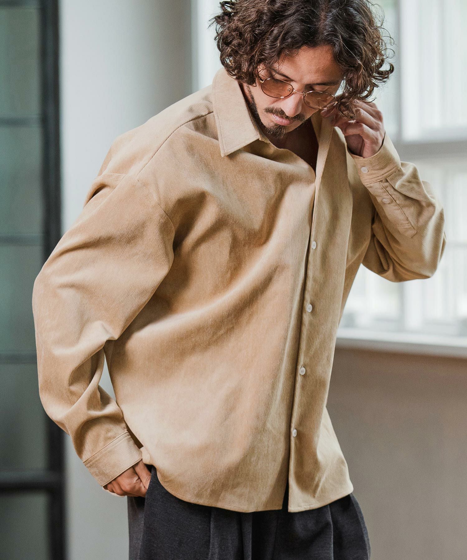 Magine(マージン)】Corduroy Skipper Shirt スキッパーシャツ(MGN-253