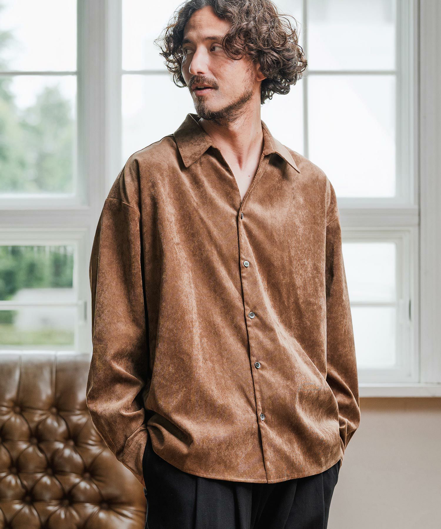 Magine(マージン)】Corduroy Skipper Shirt スキッパーシャツ(MGN-253