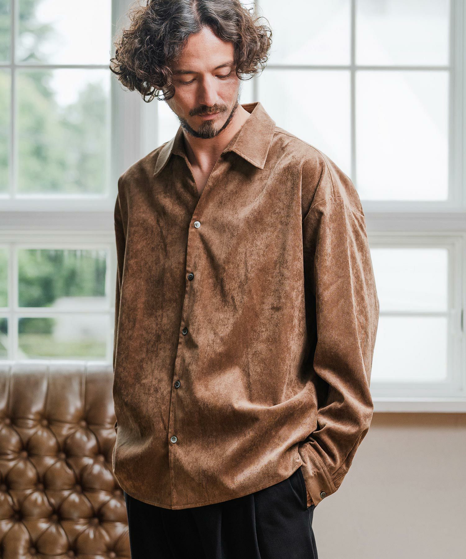 Magine(マージン)】Corduroy Skipper Shirt スキッパーシャツ(MGN-253