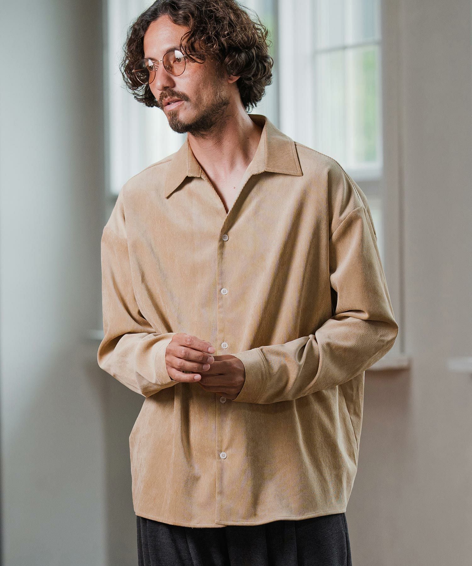 邦楽 M's shop Magine(マージン)】Corduroy Skipper Shirt スキッパーシャツ(MGN-253