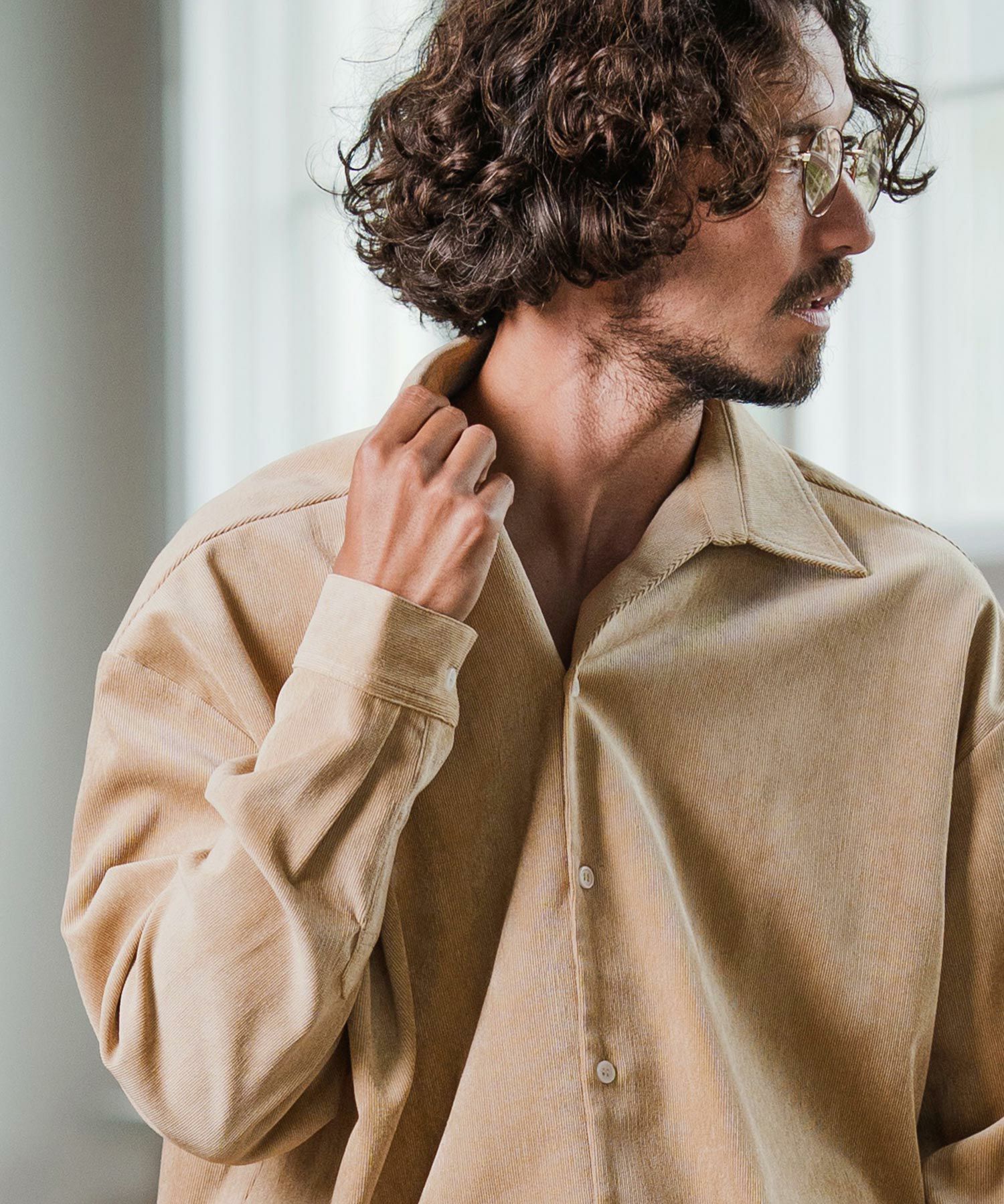 Magine(マージン)】Corduroy Skipper Shirt スキッパーシャツ(MGN-253