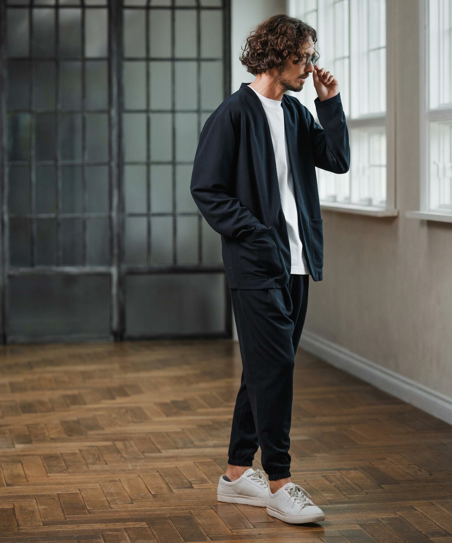 Magine(マージン)】Surf Knit Fabric Tapered Pants テーパードパンツ