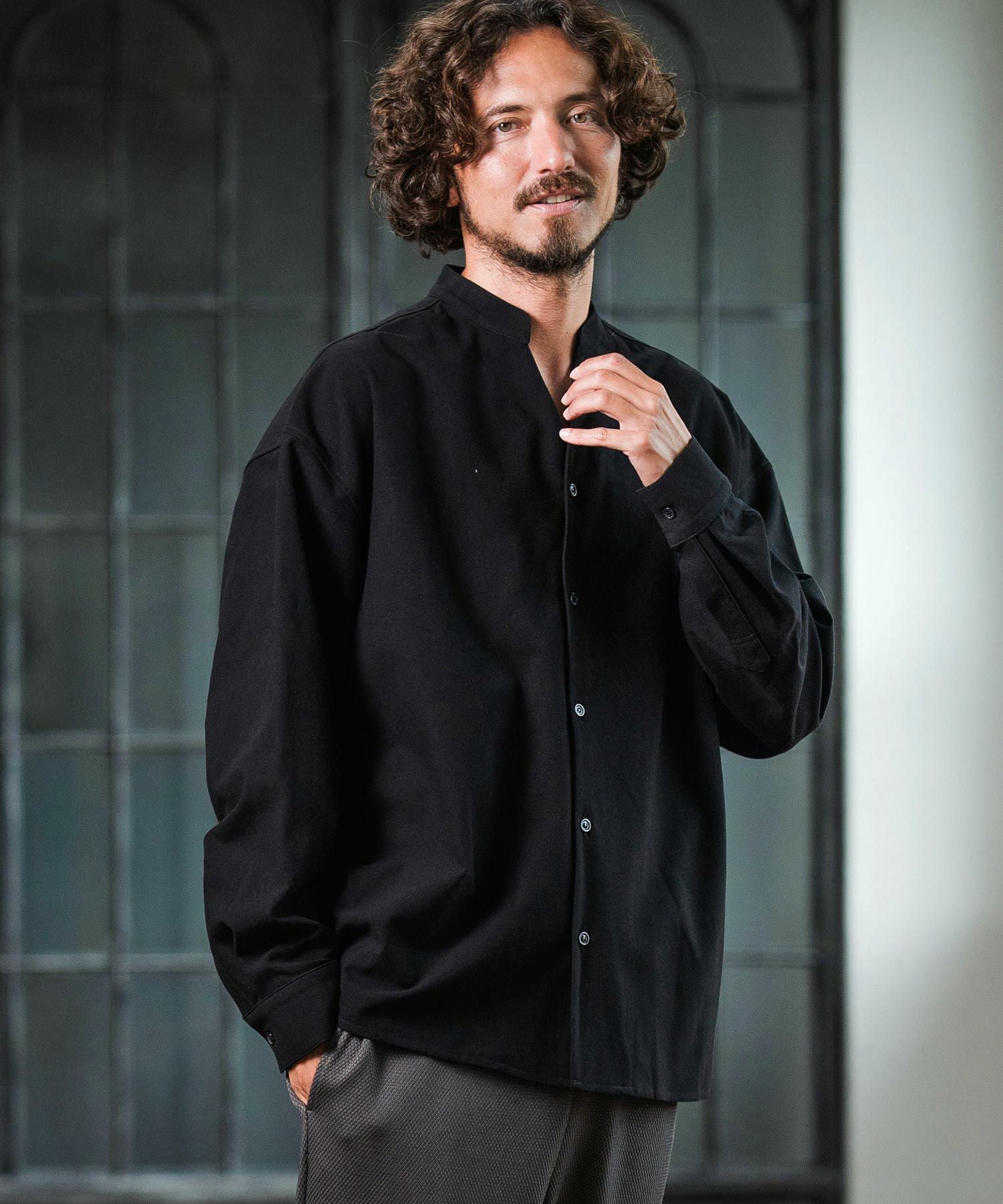 Magine(マージン)】TR Skipper Shirt スキッパーシャツ(MGN-253-027 Magine(マージン)】TR Skipper Shirt スキッパーシャツ(MGN-253-027