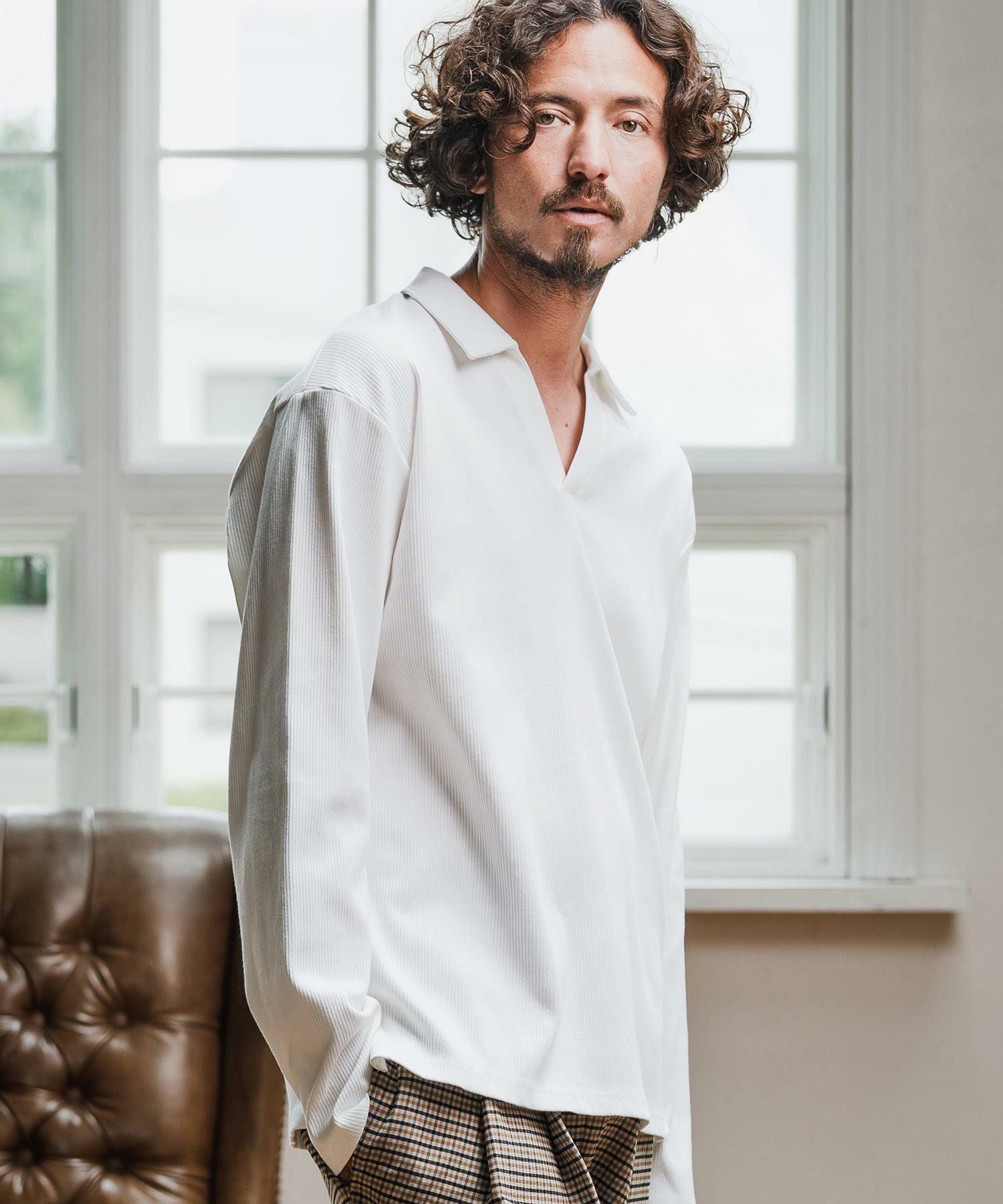 Magine(マージン)】Skipper Collar Polo スキッパーポロシャツ(MGN-253