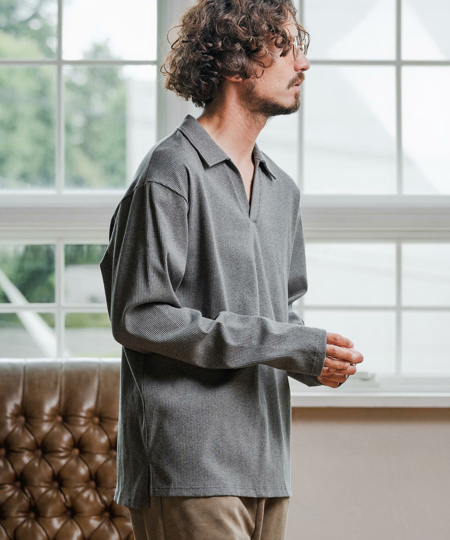 Magine(マージン)】Skipper Collar Polo スキッパーポロシャツ(MGN-253
