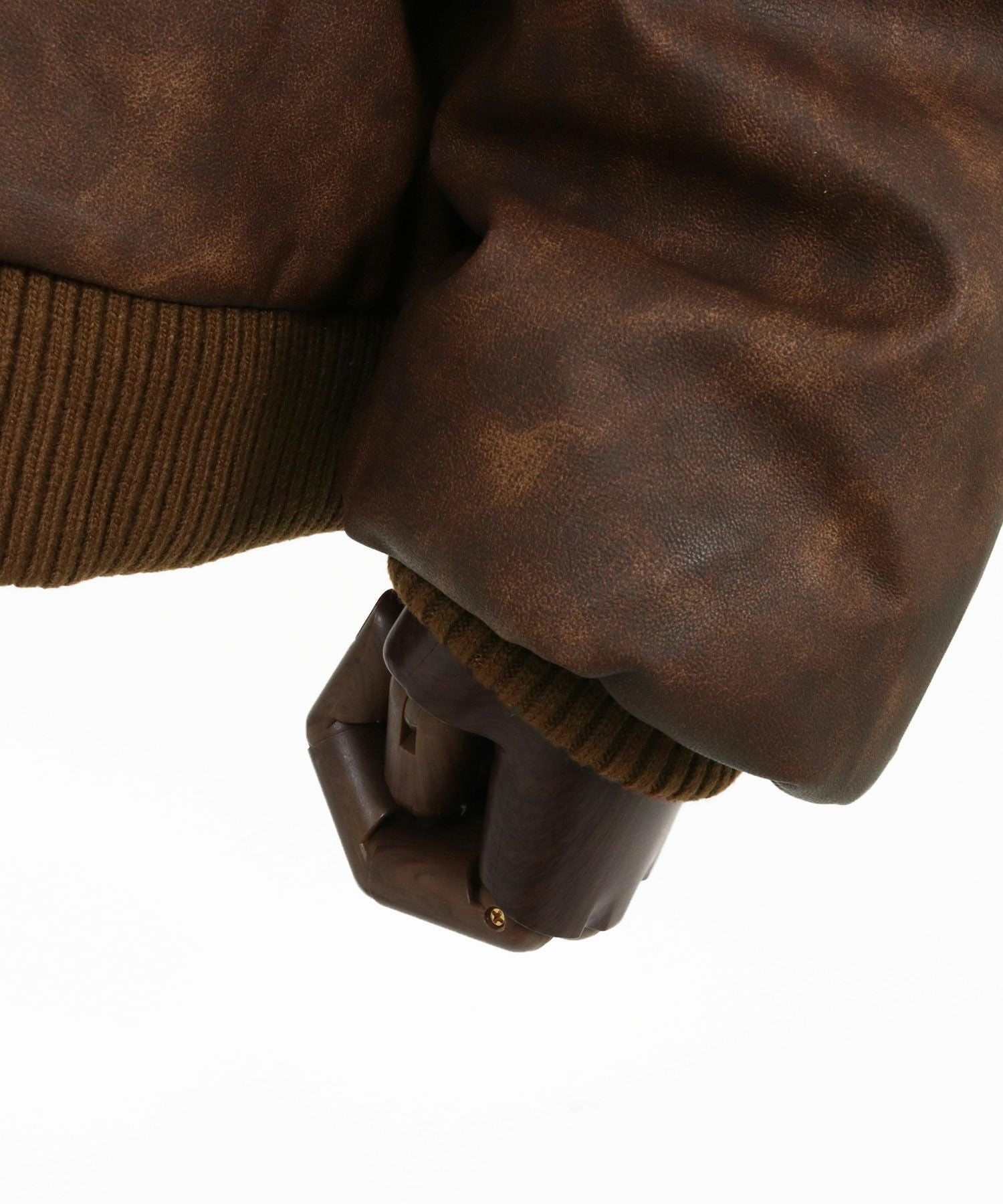 i.masaさん専用 CAMBIO(カンビオ)】Vintage Like Synthetic Leather Oversized MA-1
