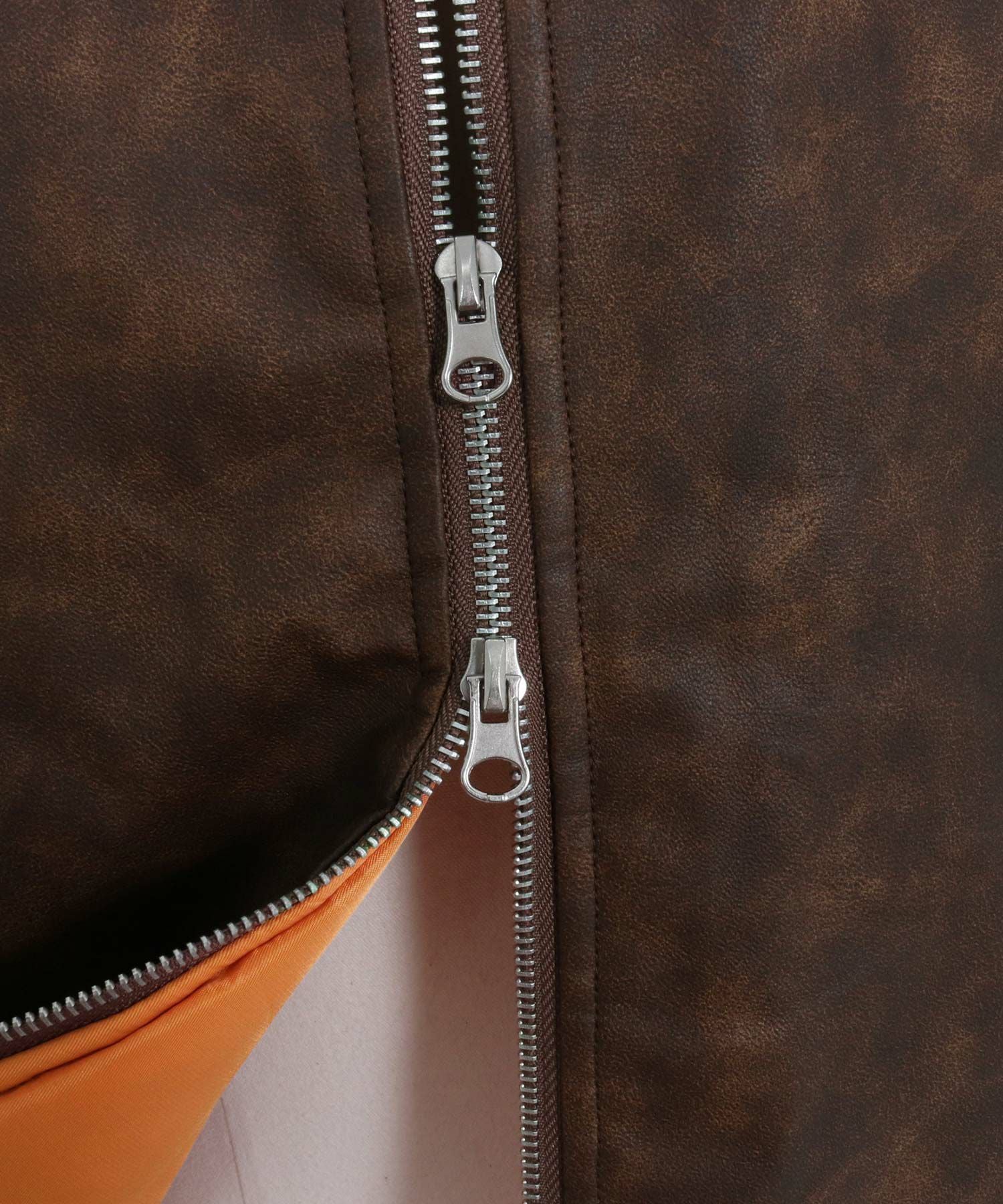 i.masaさん専用 CAMBIO(カンビオ)】Vintage Like Synthetic Leather Oversized MA-1